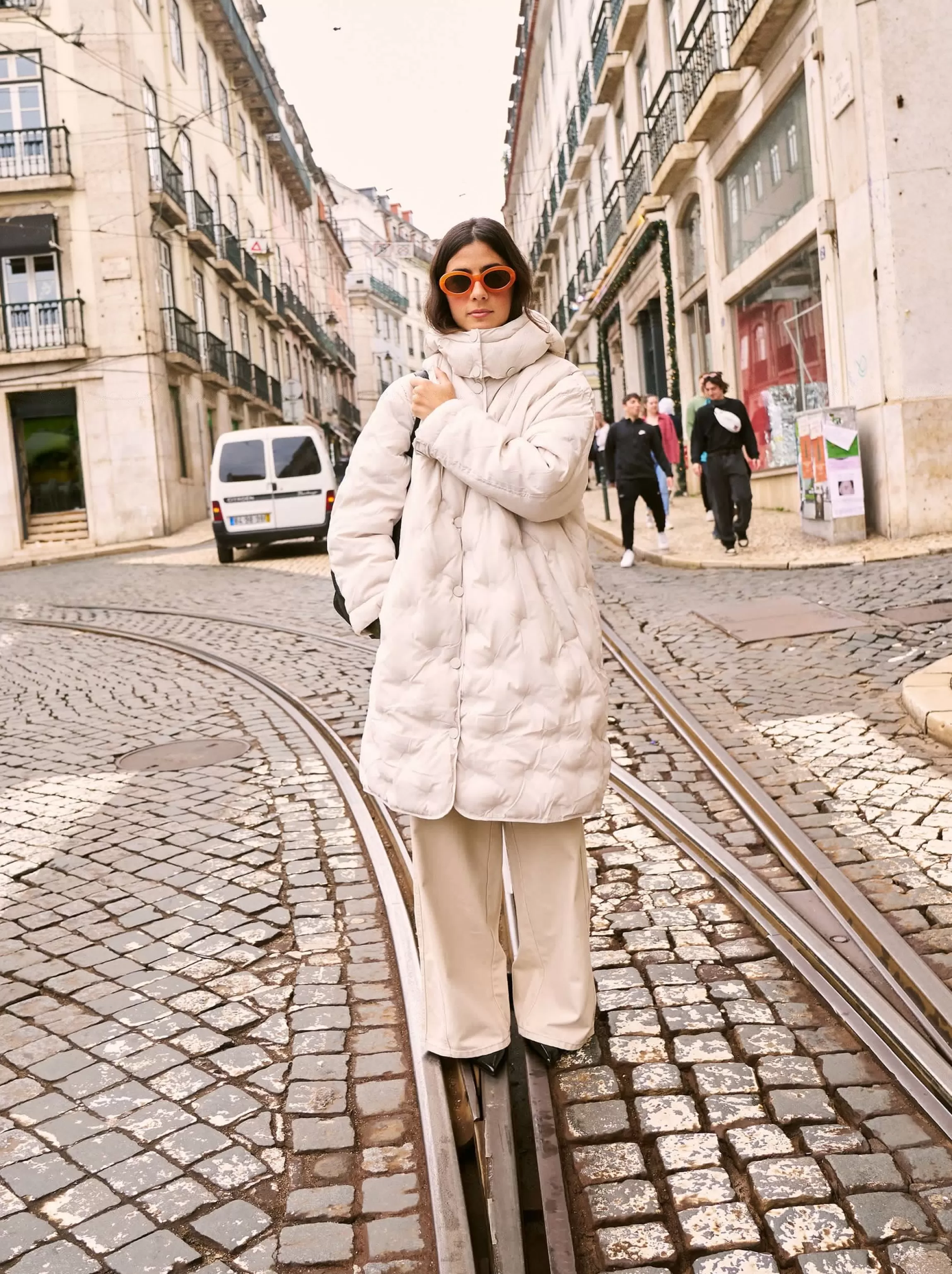 Mujer PARFOIS Blazers y Abrigos*Abrigo Acolchado Con Capucha Beige