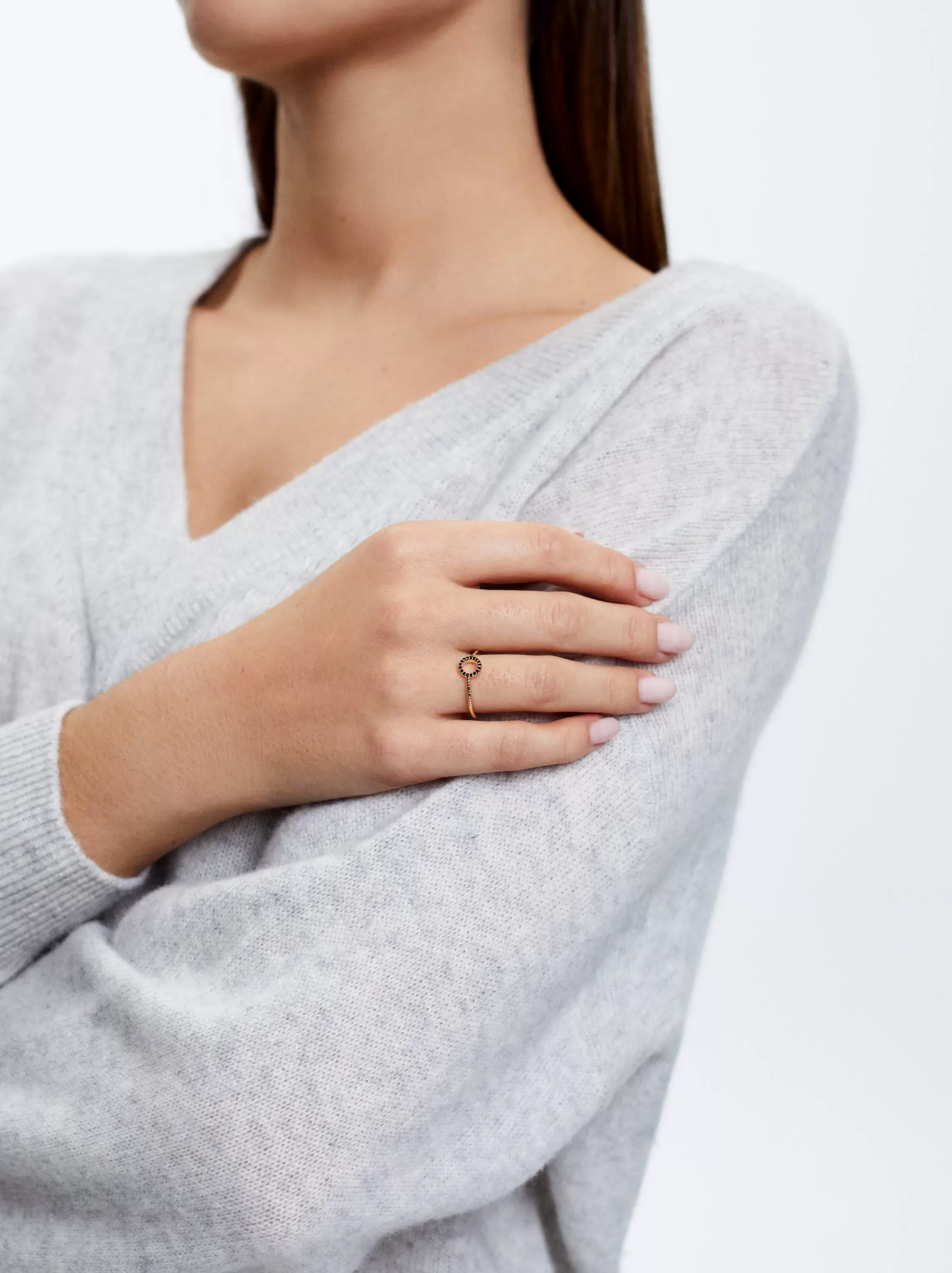 Mujer PARFOIS Anillos*Alianza Con Circonitas Negro