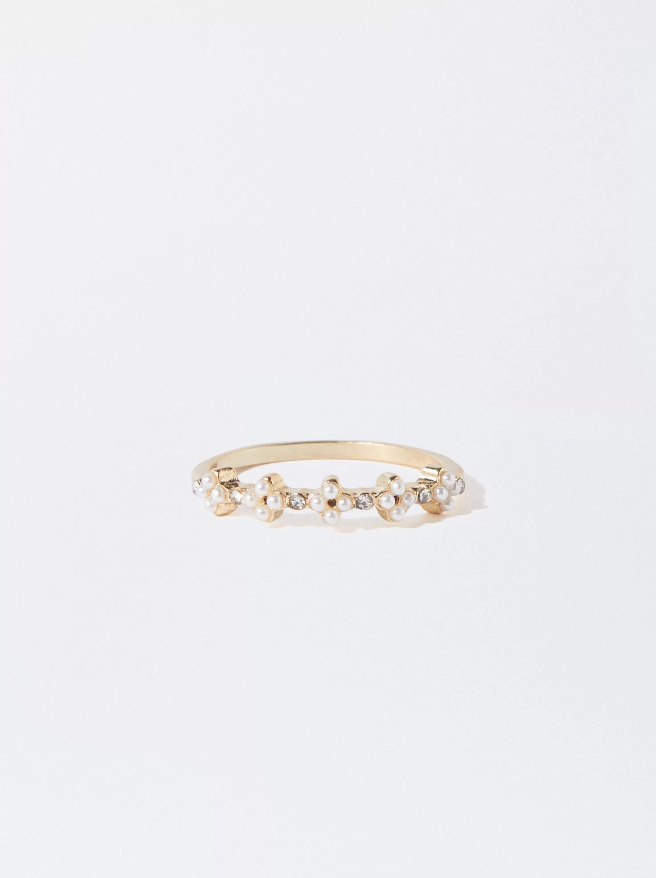 Mujer PARFOIS Bisutería Delicada | Anillos*Anillo Con Perlas Dorado