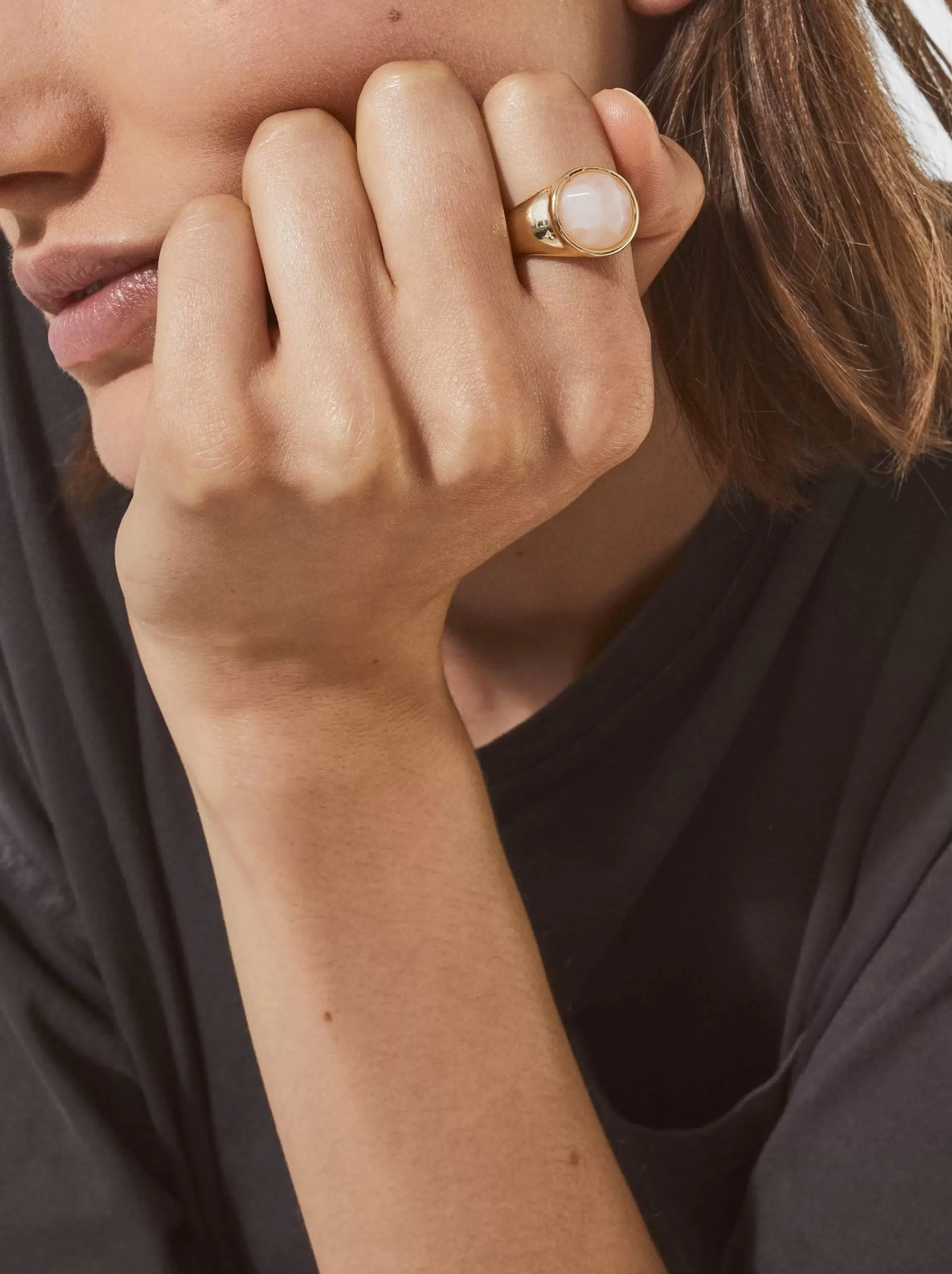 Mujer PARFOIS Anillos*Anillo Con Piedra Rosa