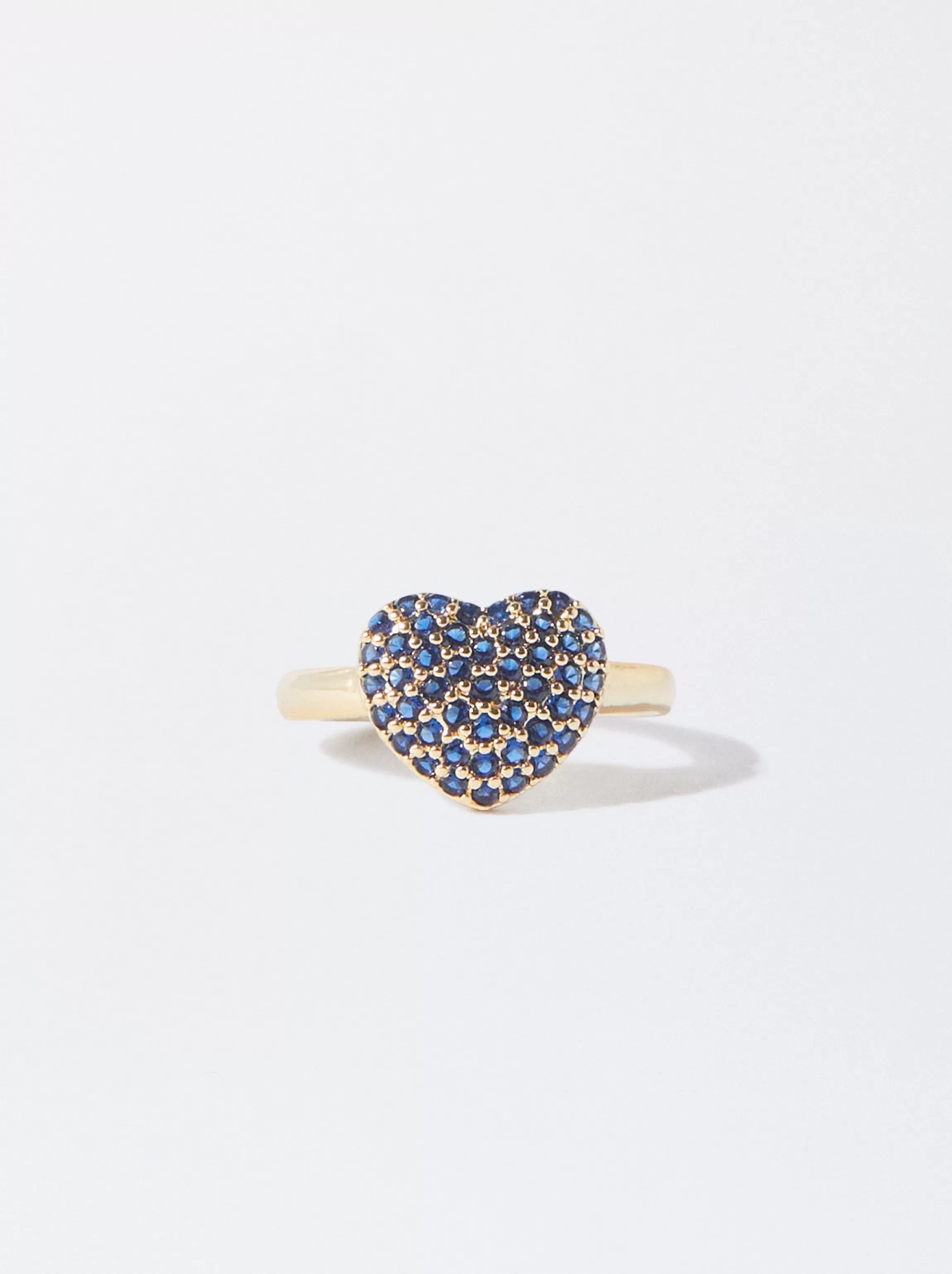 Mujer PARFOIS Anillos*Anillo Corazón Con Circonitas Azul