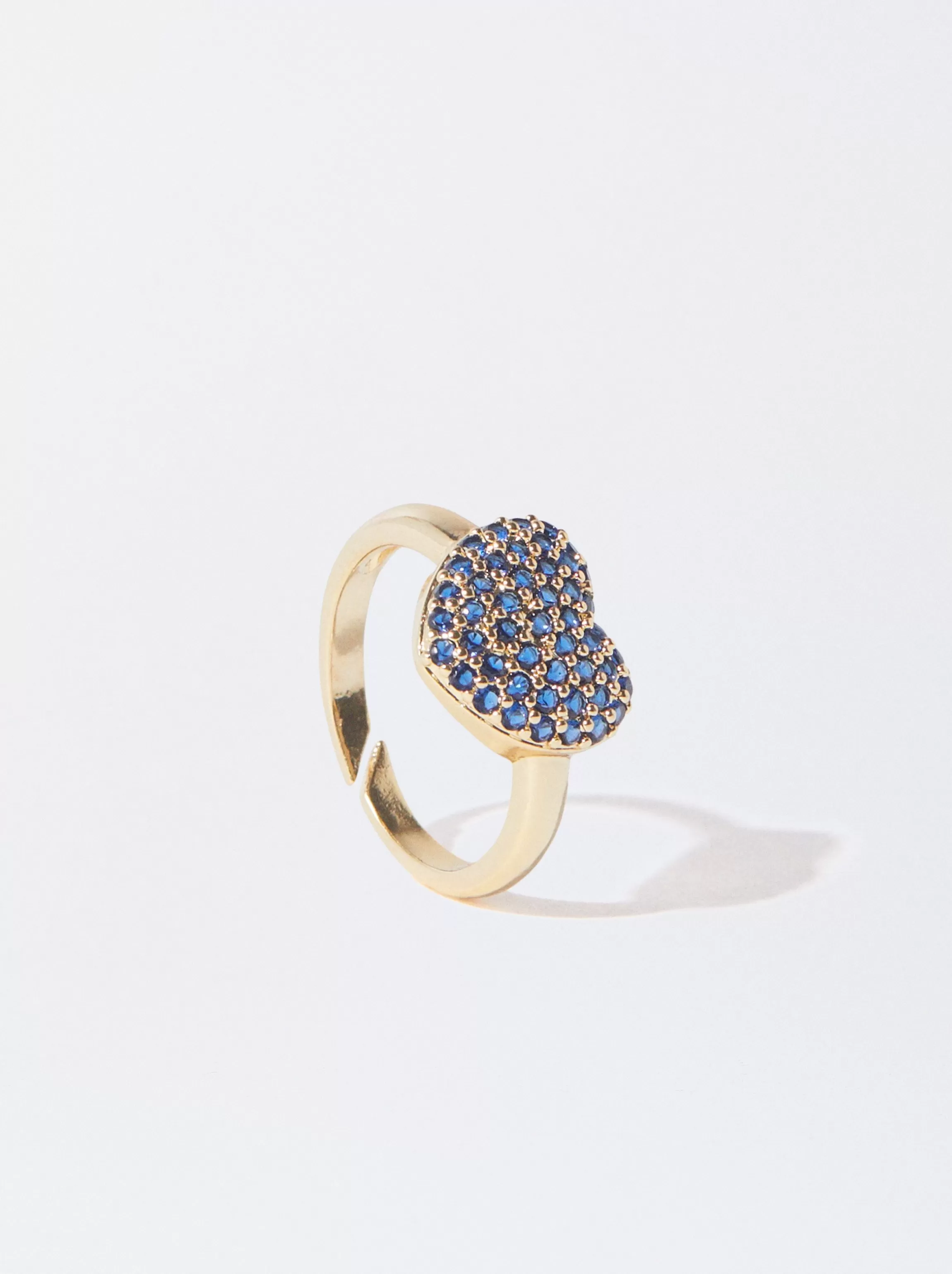 Mujer PARFOIS Anillos*Anillo Corazón Con Circonitas Azul