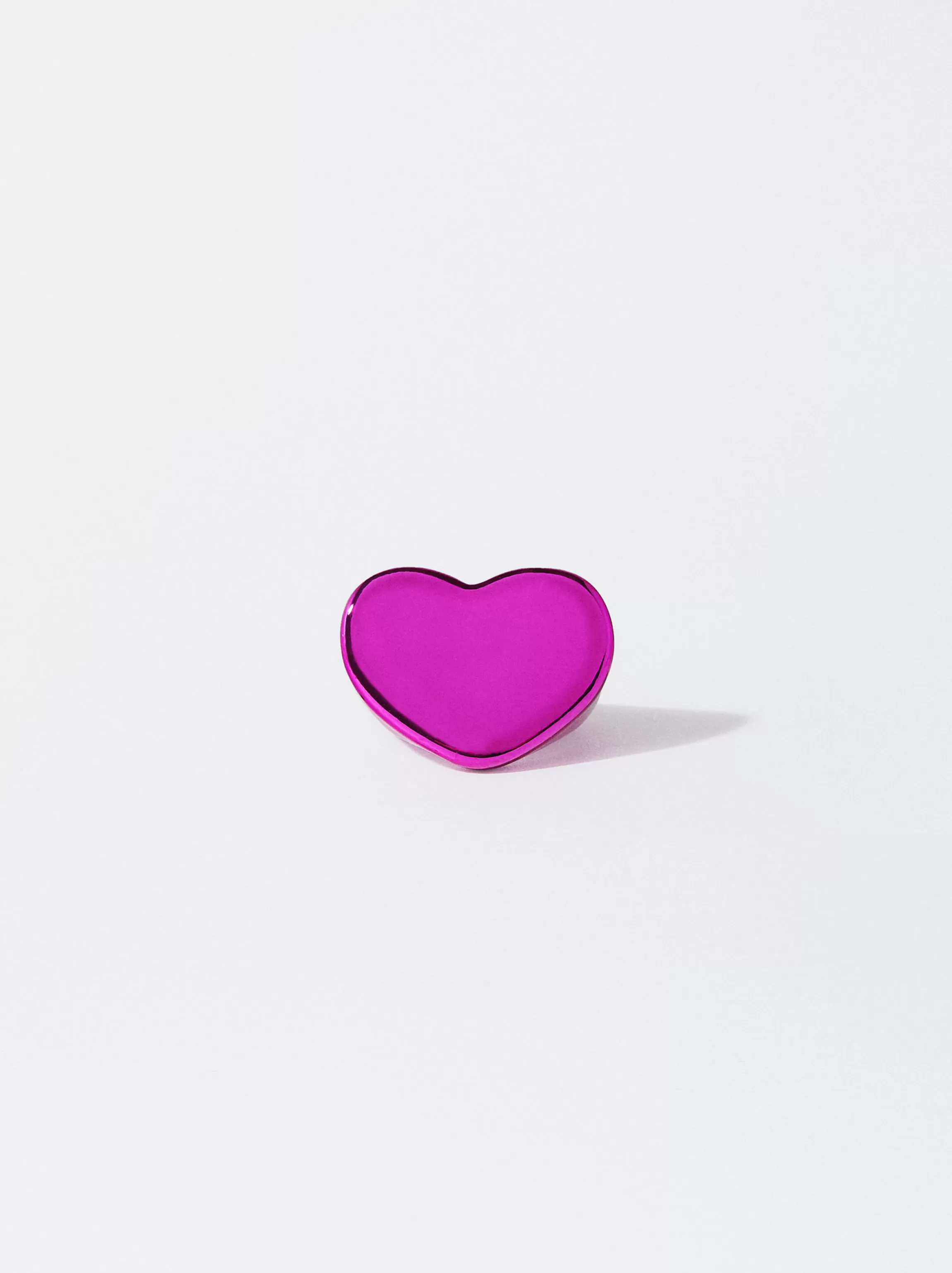 Mujer PARFOIS Anillos*Anillo Corazón Metalizado Fucsia