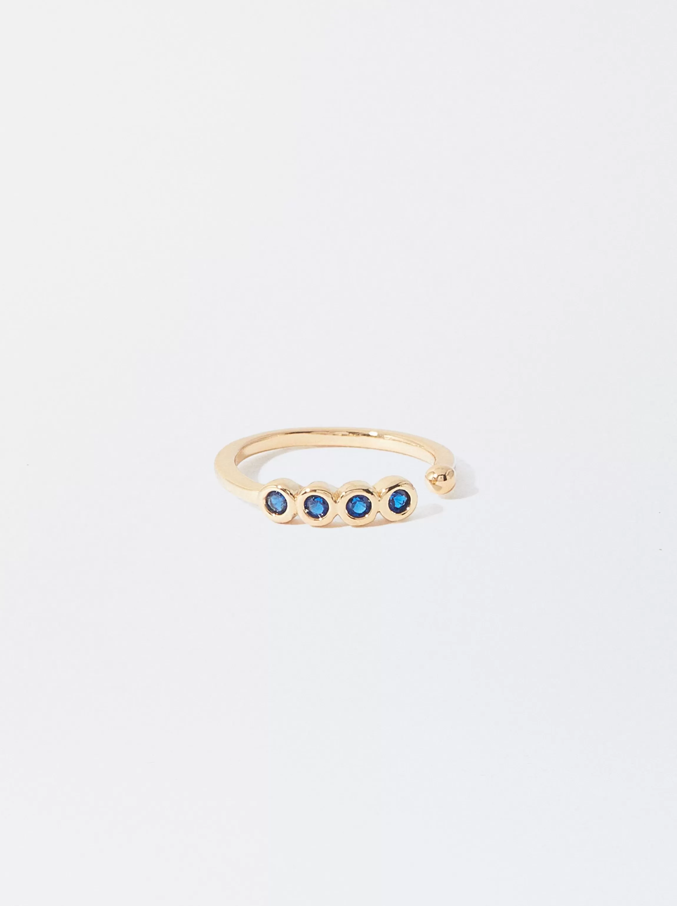 Mujer PARFOIS Anillos*Anillo Dorado Strass Azul