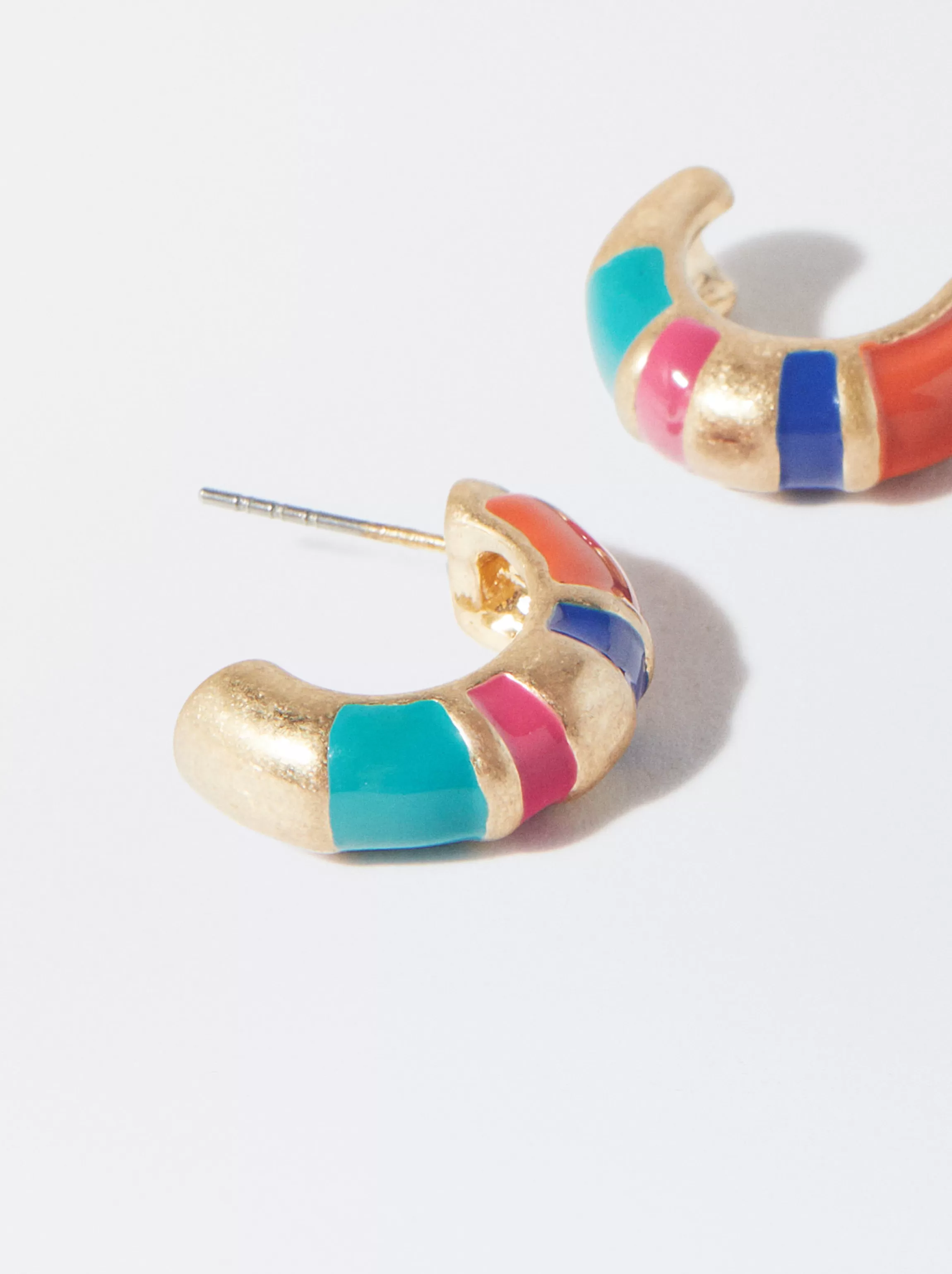 Mujer PARFOIS Pendientes de aro | Pendientes cortos*Aros Esmaltados Multicolor Multicor