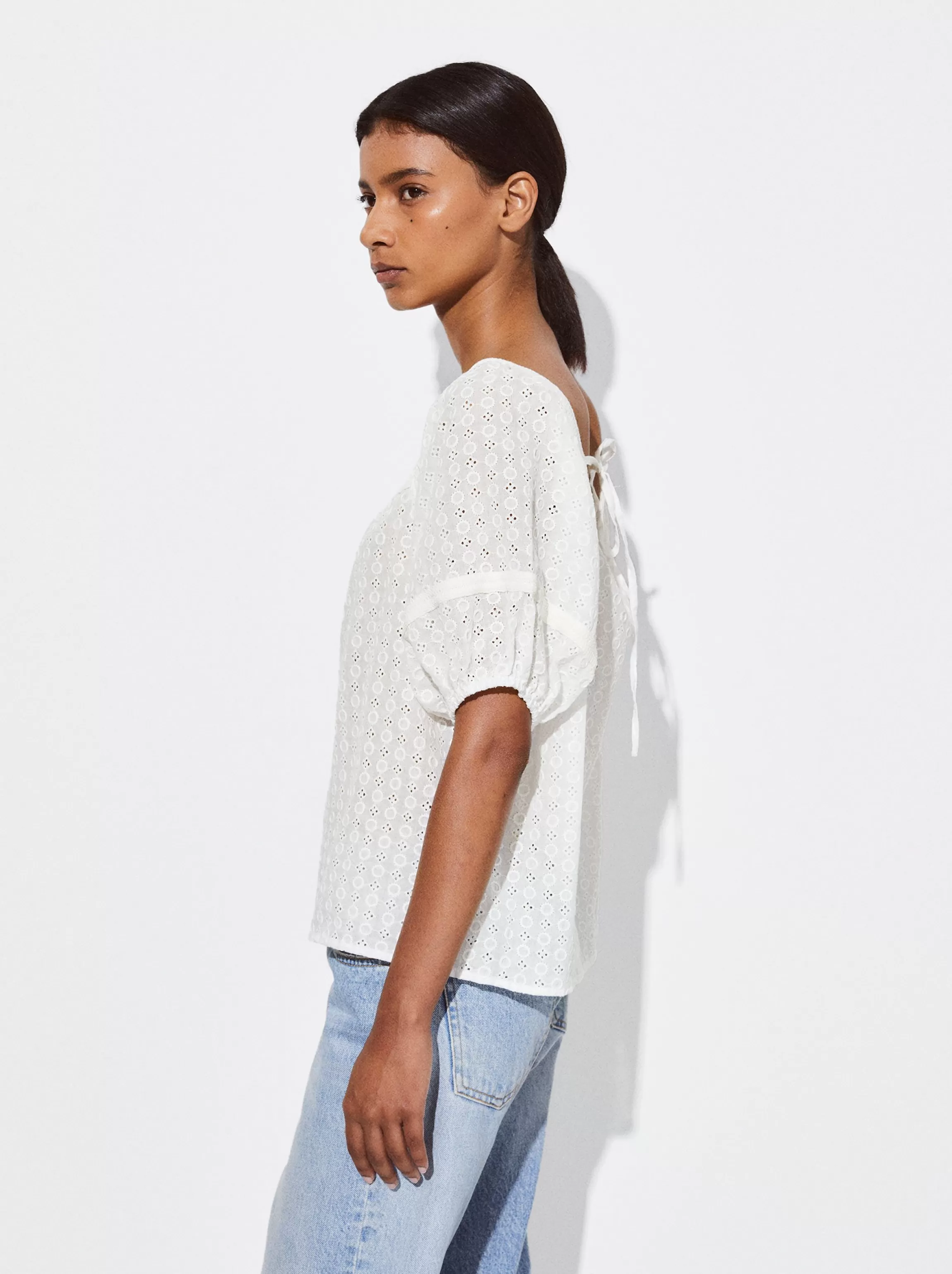 Mujer PARFOIS Tops y Camisetas*Blusa Con Bordados Blanco