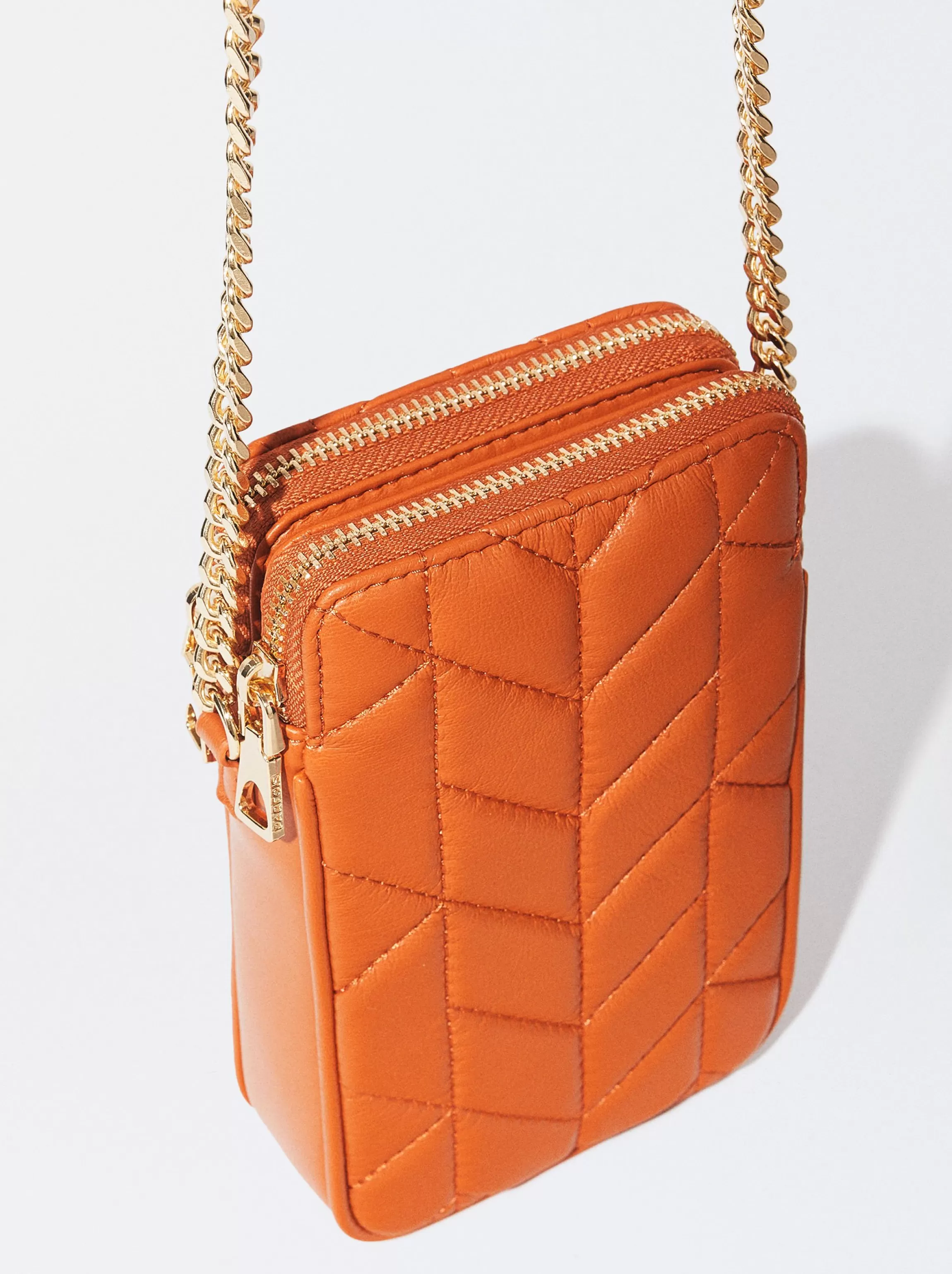 Mujer PARFOIS Accesorios Móvil | Fundas para Móvil*Bolso Para Móvil Acolchado Naranja