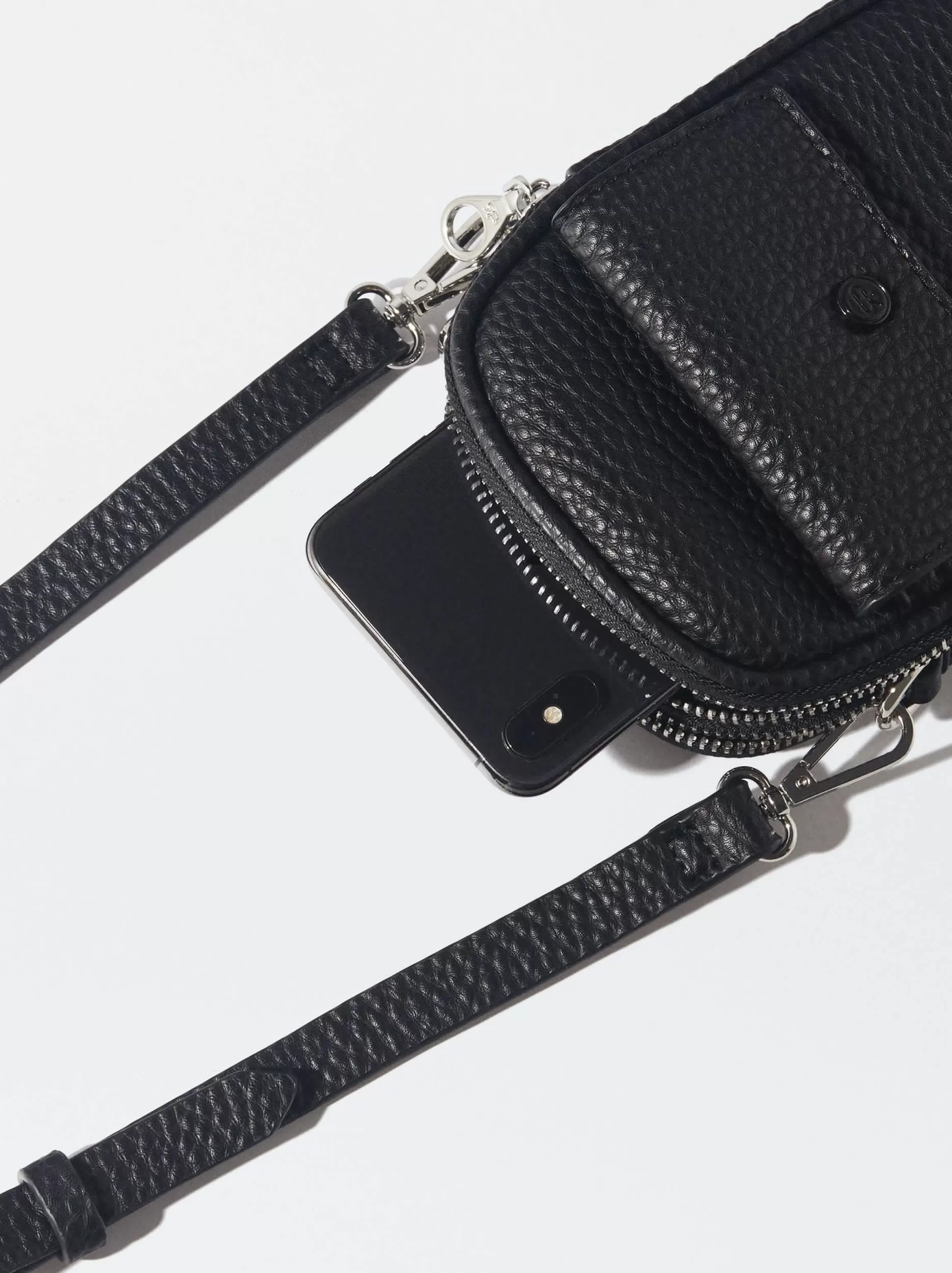 Mujer PARFOIS Accesorios Móvil | Fundas para Móvil*Bolso Para Móvil Con Bandolera Negro