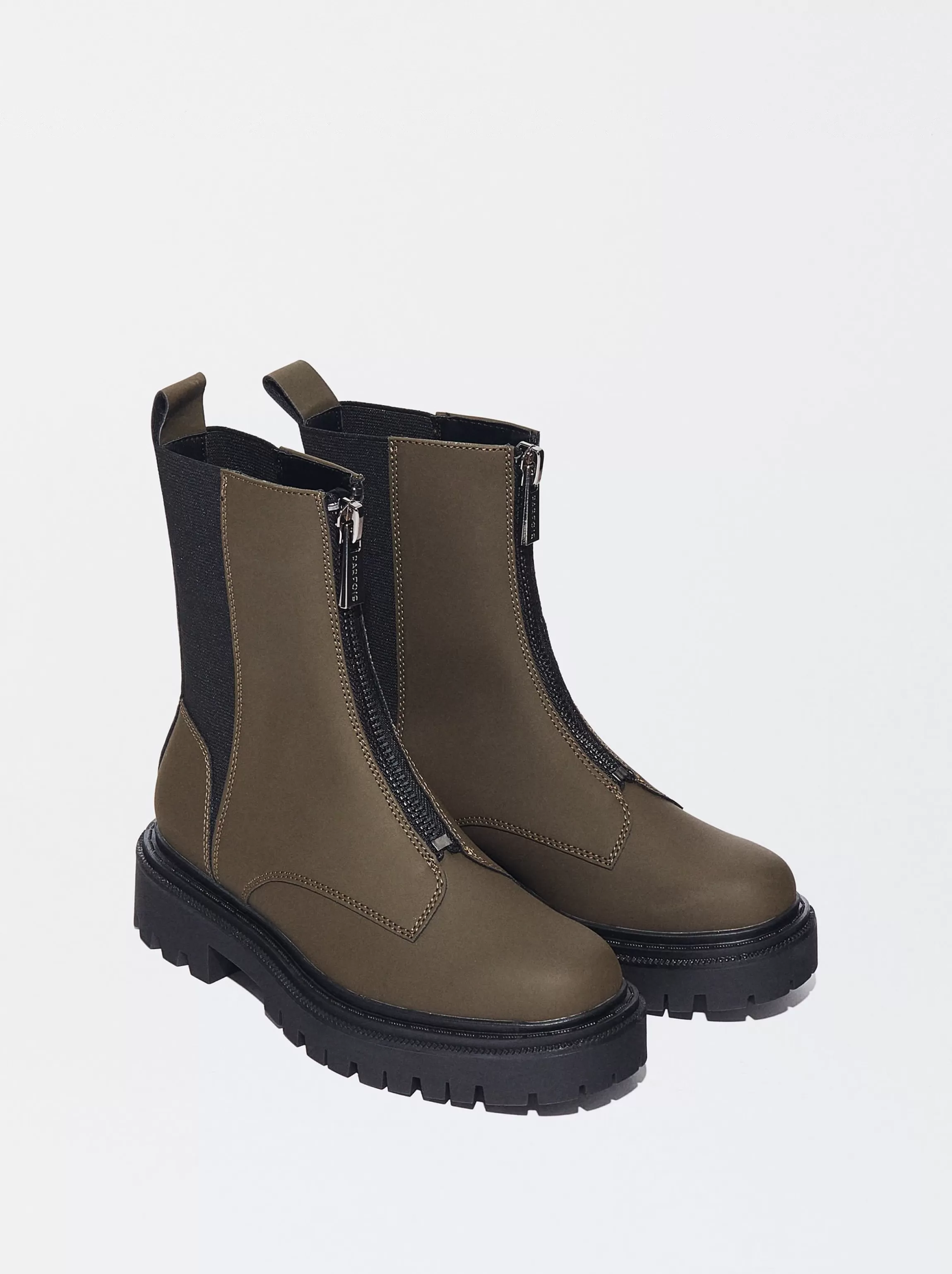 Mujer PARFOIS Botas y Botines*Botas Con Suela Track Caqui