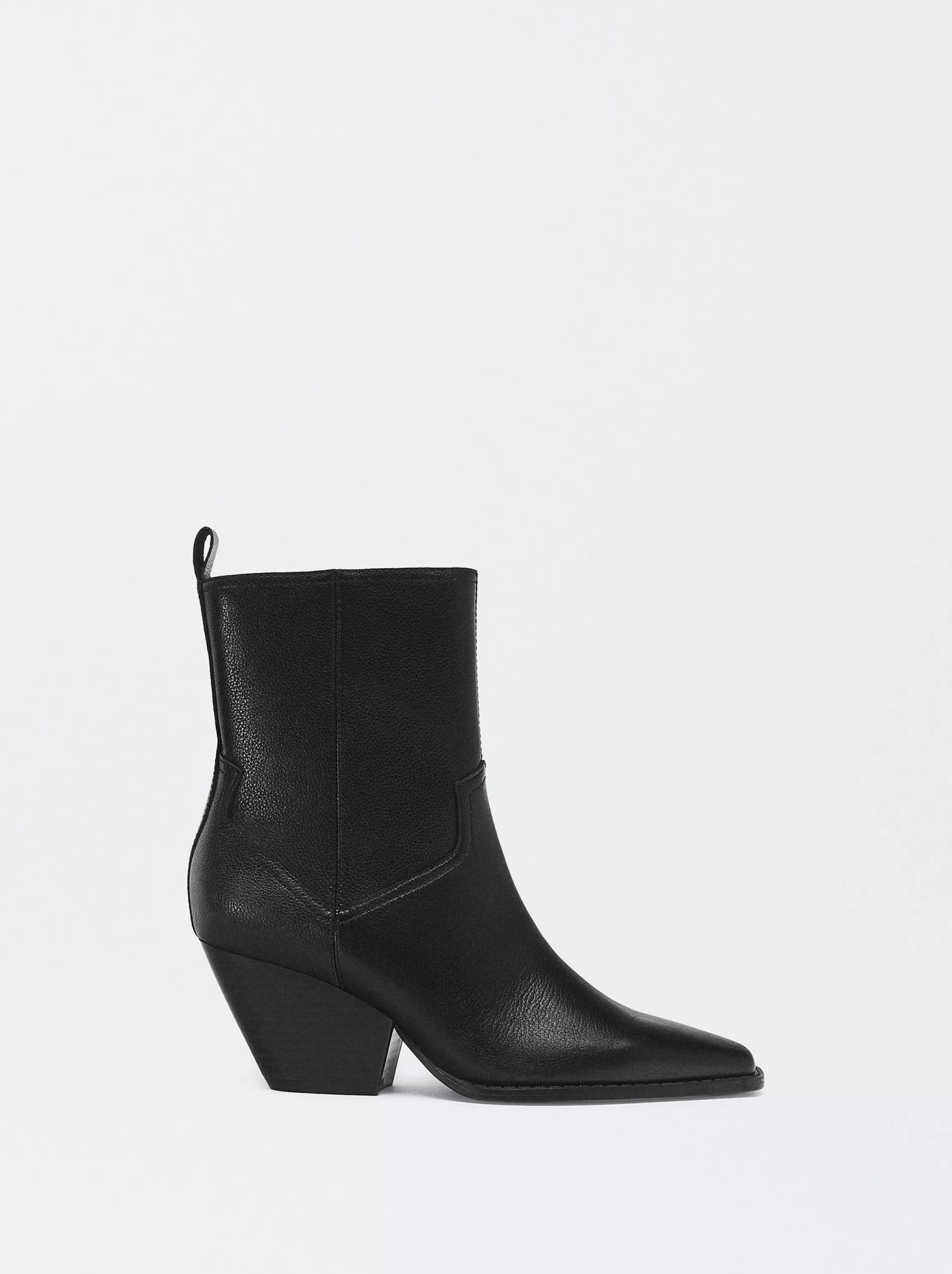 Mujer PARFOIS Botas y Botines*Botas De Piel Cowboy Negro