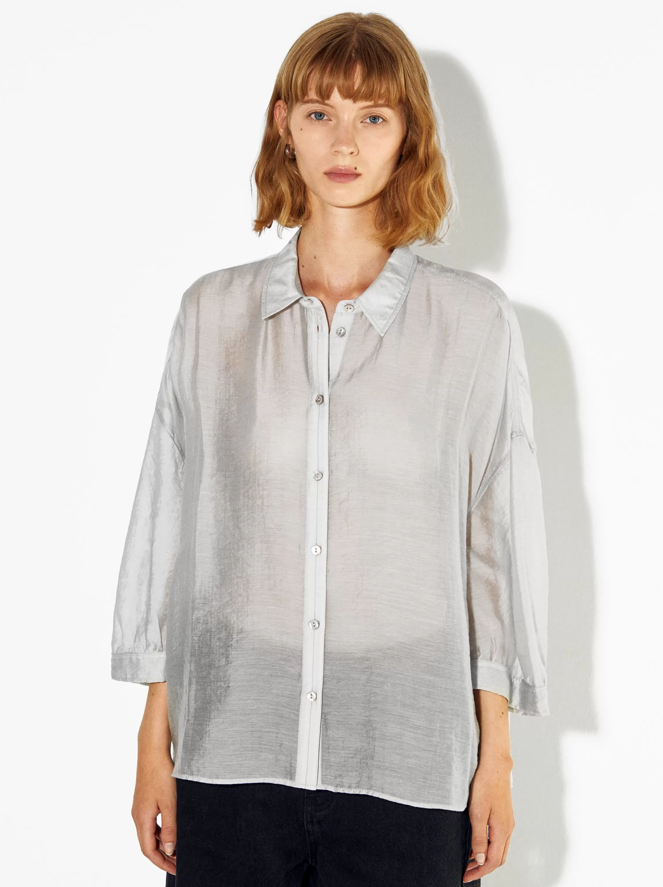 Mujer PARFOIS Camisas*Camisa De Lyocell Gris