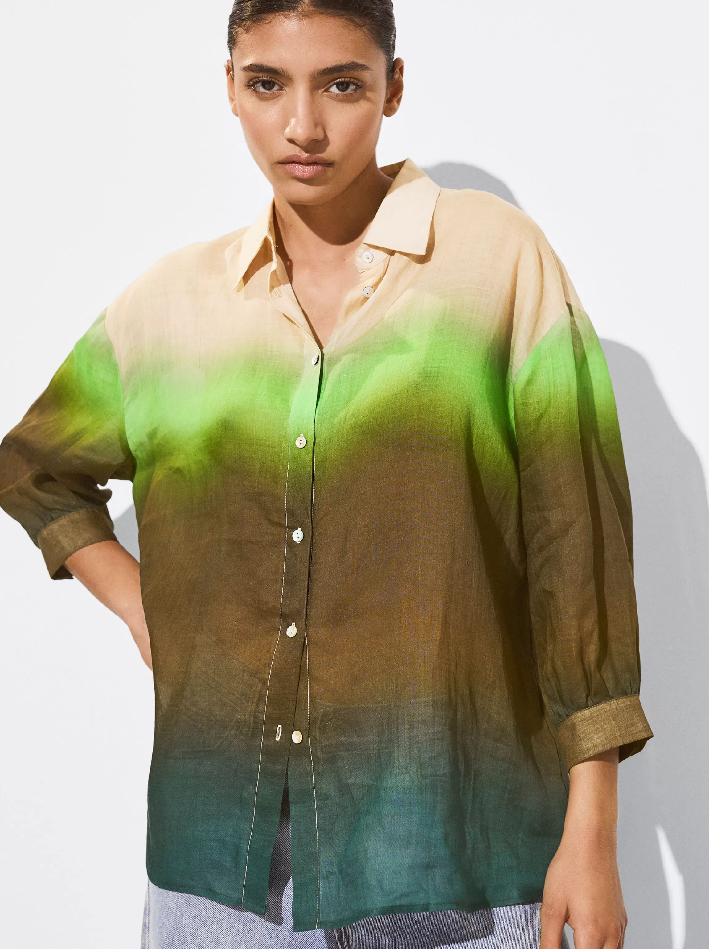 Mujer PARFOIS Camisas*Camisa Ramio Tie-Dye Multicor