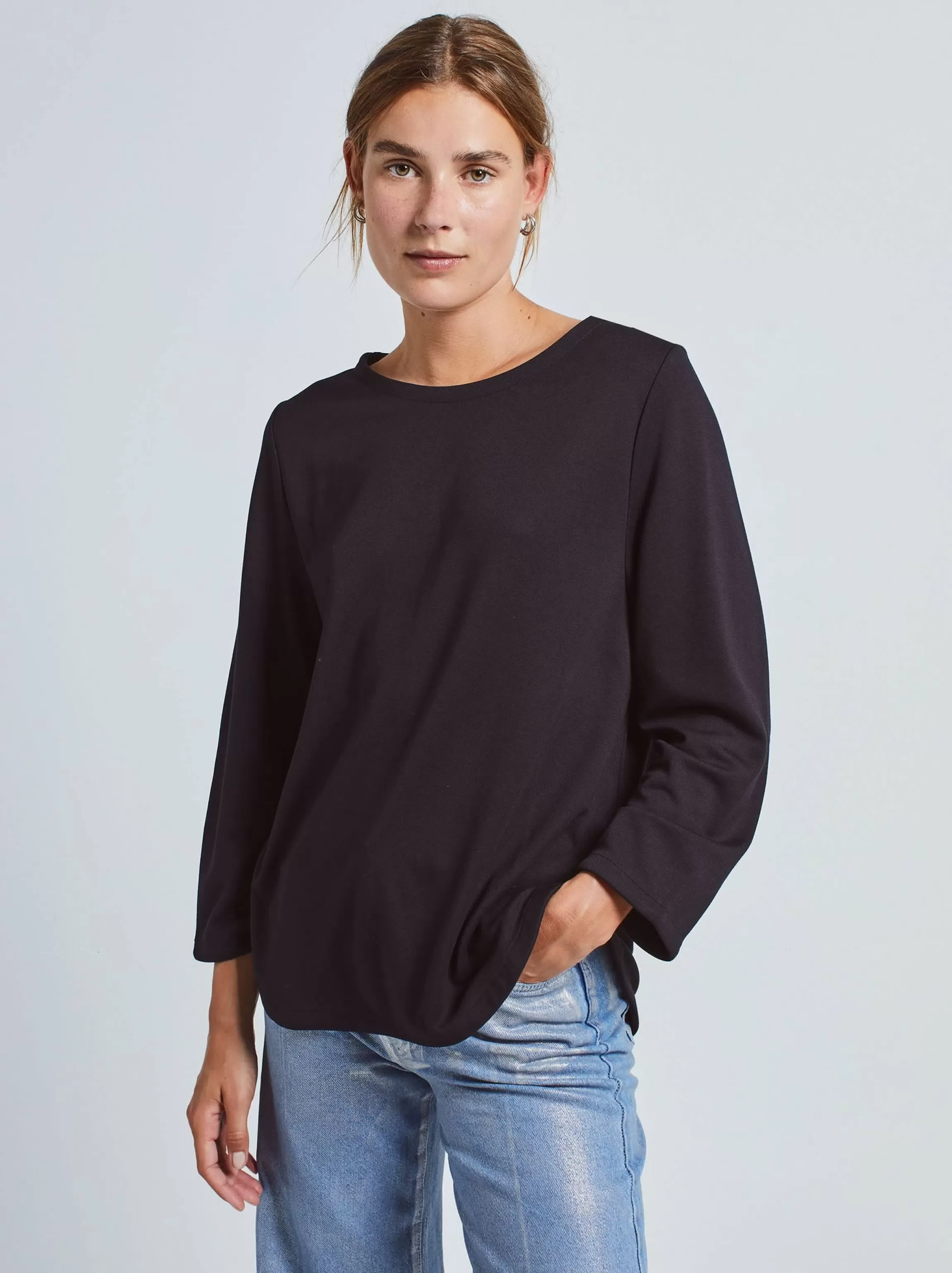 Mujer PARFOIS Básicos | Tops y Camisetas*Camiseta Con Cuello Redondo Negro