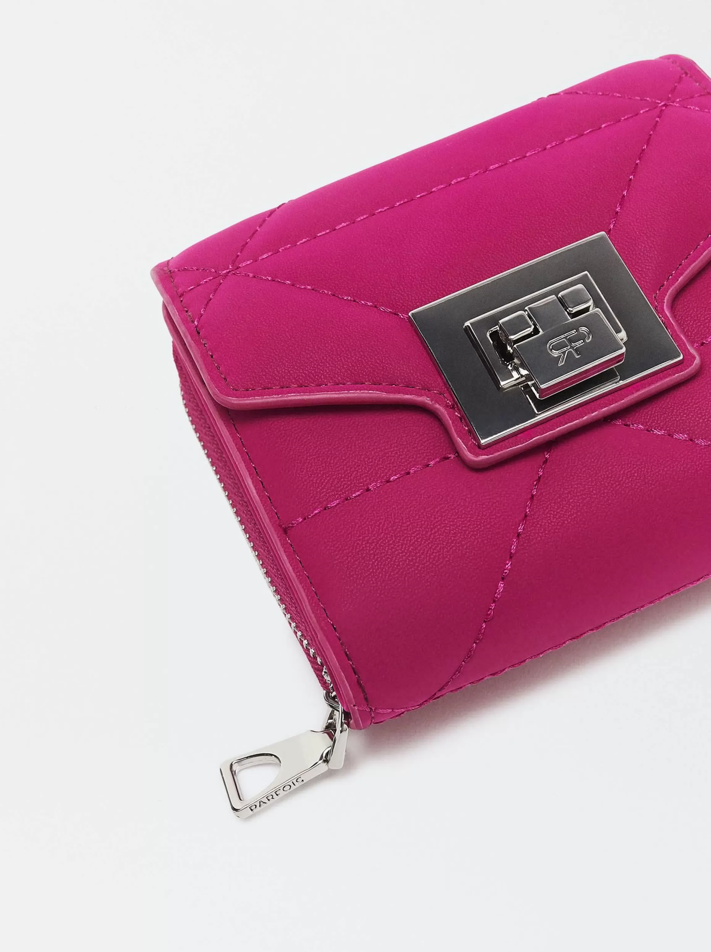 Mujer PARFOIS NEW Carteras*Cartera Con Cierre Giratorio Rosa