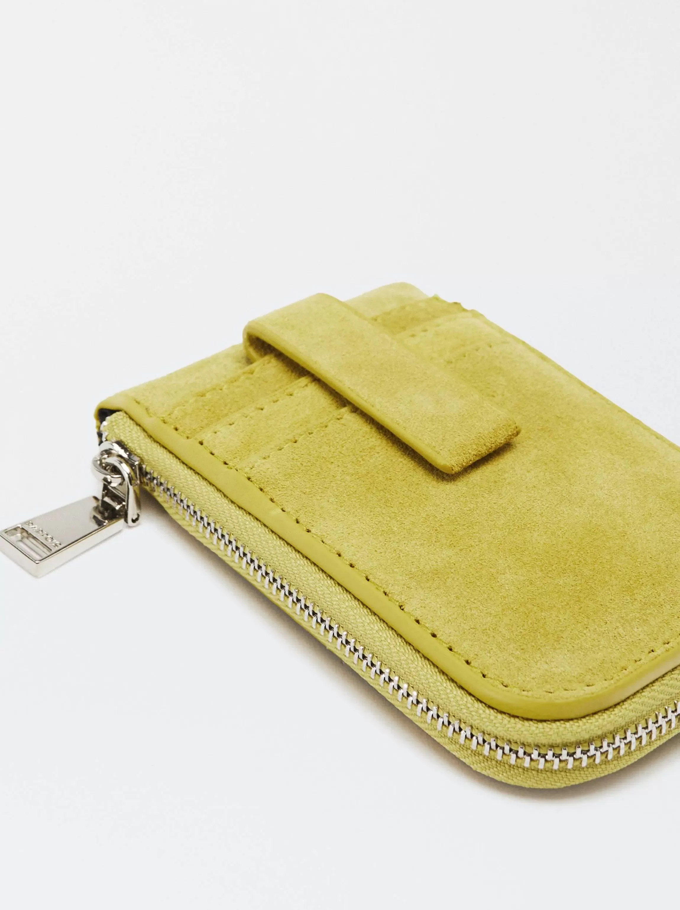 Mujer PARFOIS NEW Carteras*Cartera En Serraje Amarillo