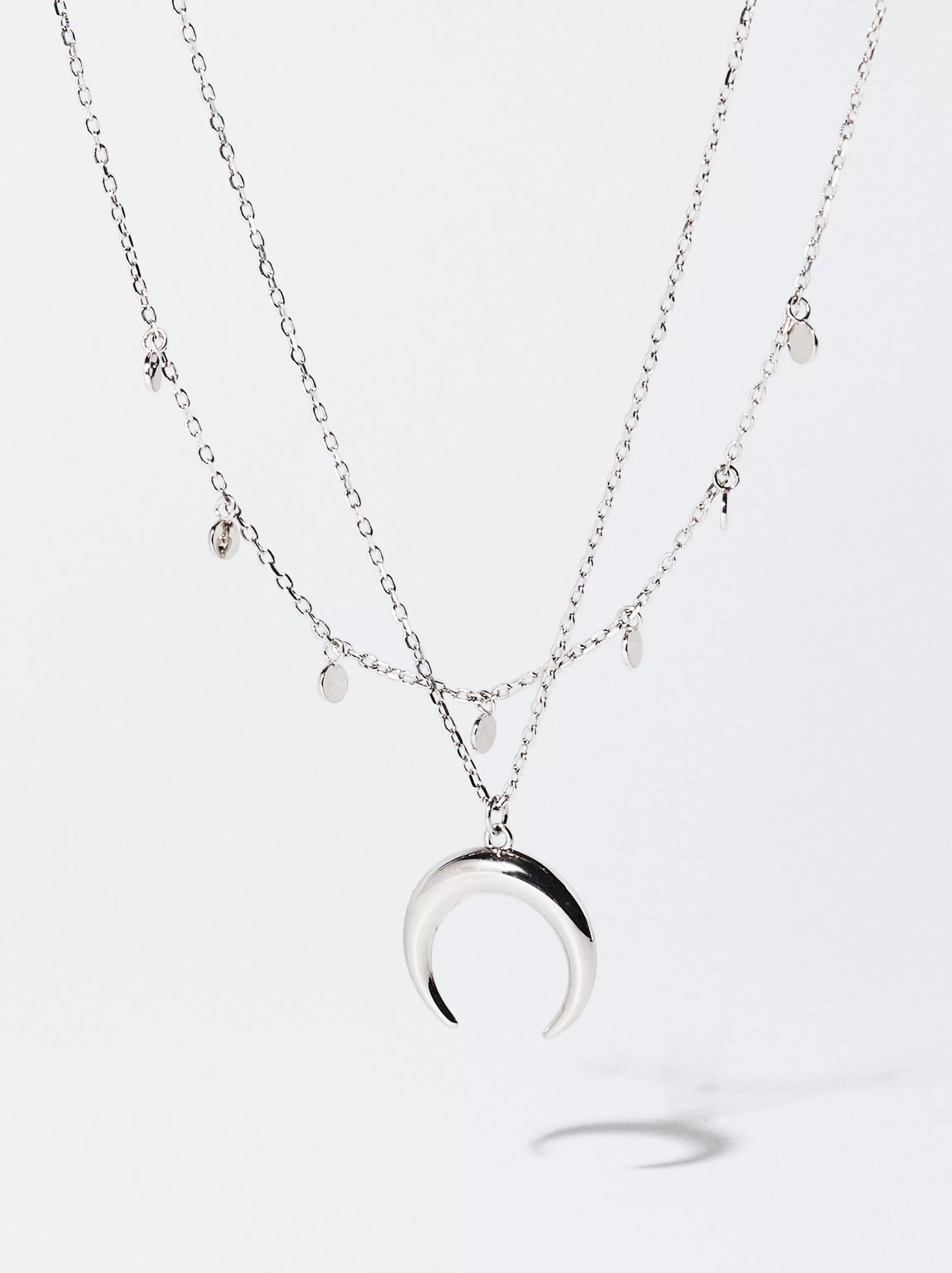 Mujer PARFOIS Collares cortos*Collar Corto De Plata 925 Con Cuerno Plateado