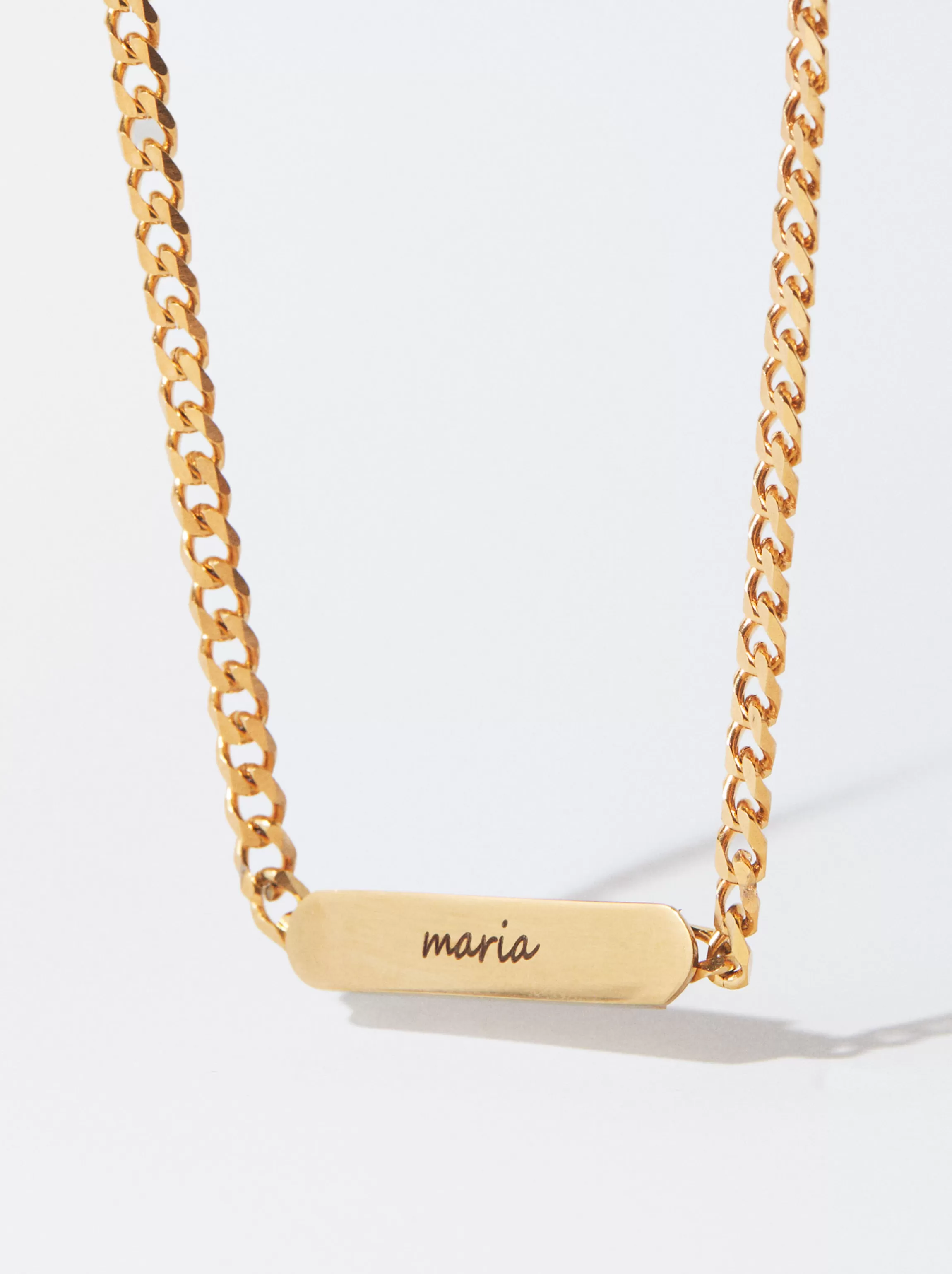 Mujer PARFOIS Collares cortos*Collar De Acero Personalizable Dorado