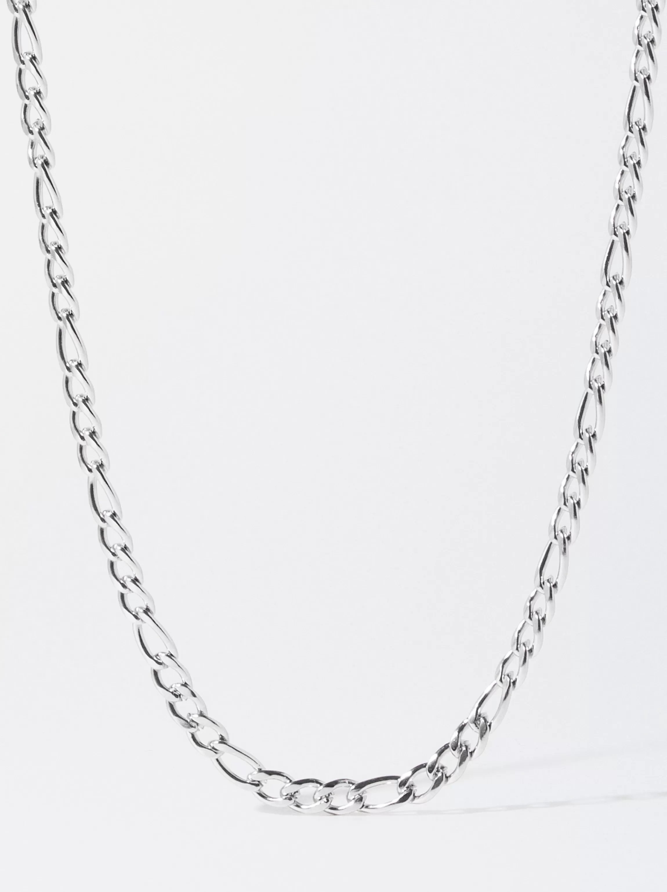 Mujer PARFOIS Collares cortos*Collar De Acero Plateado