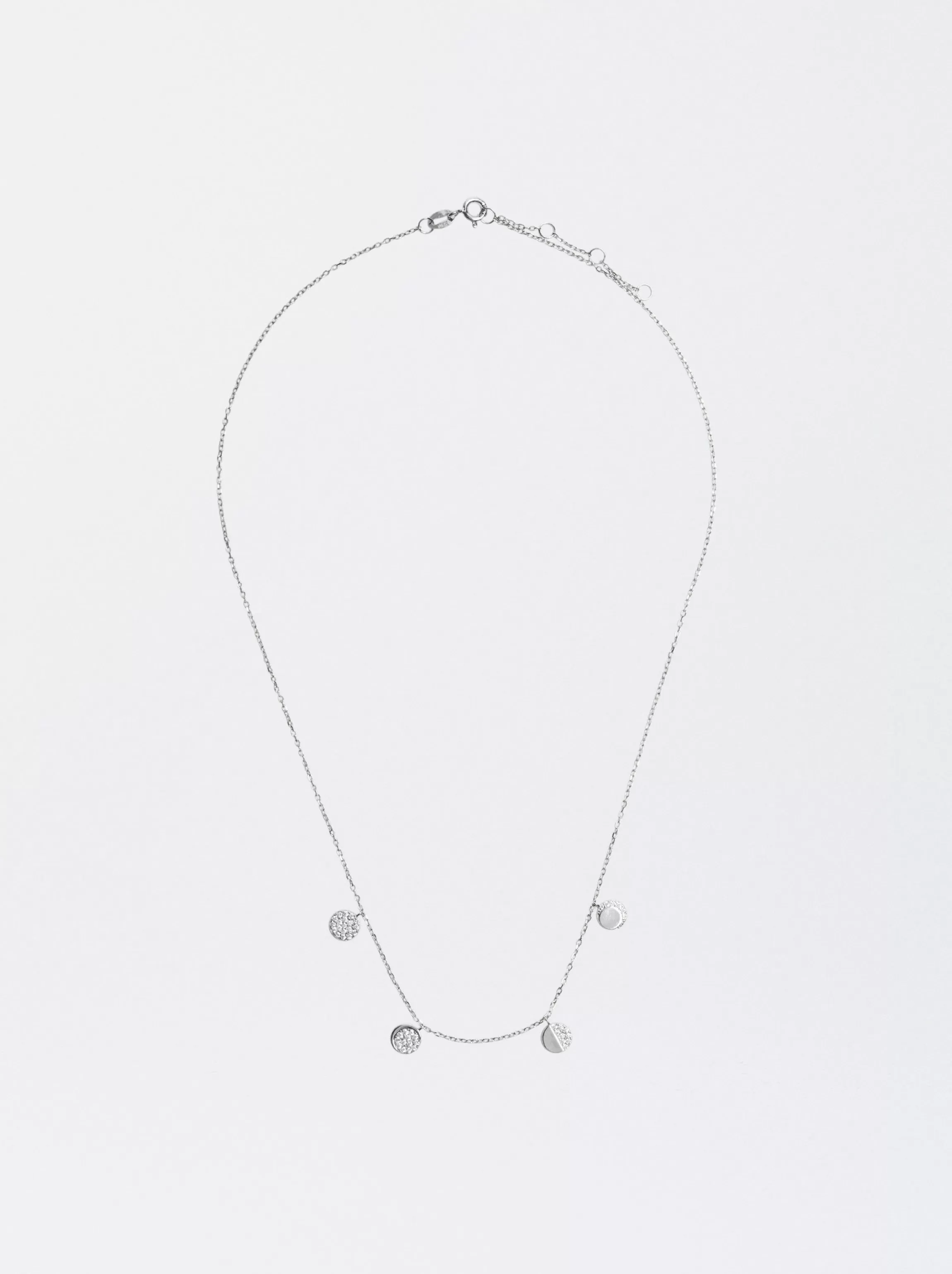 Mujer PARFOIS Collares cortos*Collar De Plata 925 Con Circonitas Plateado