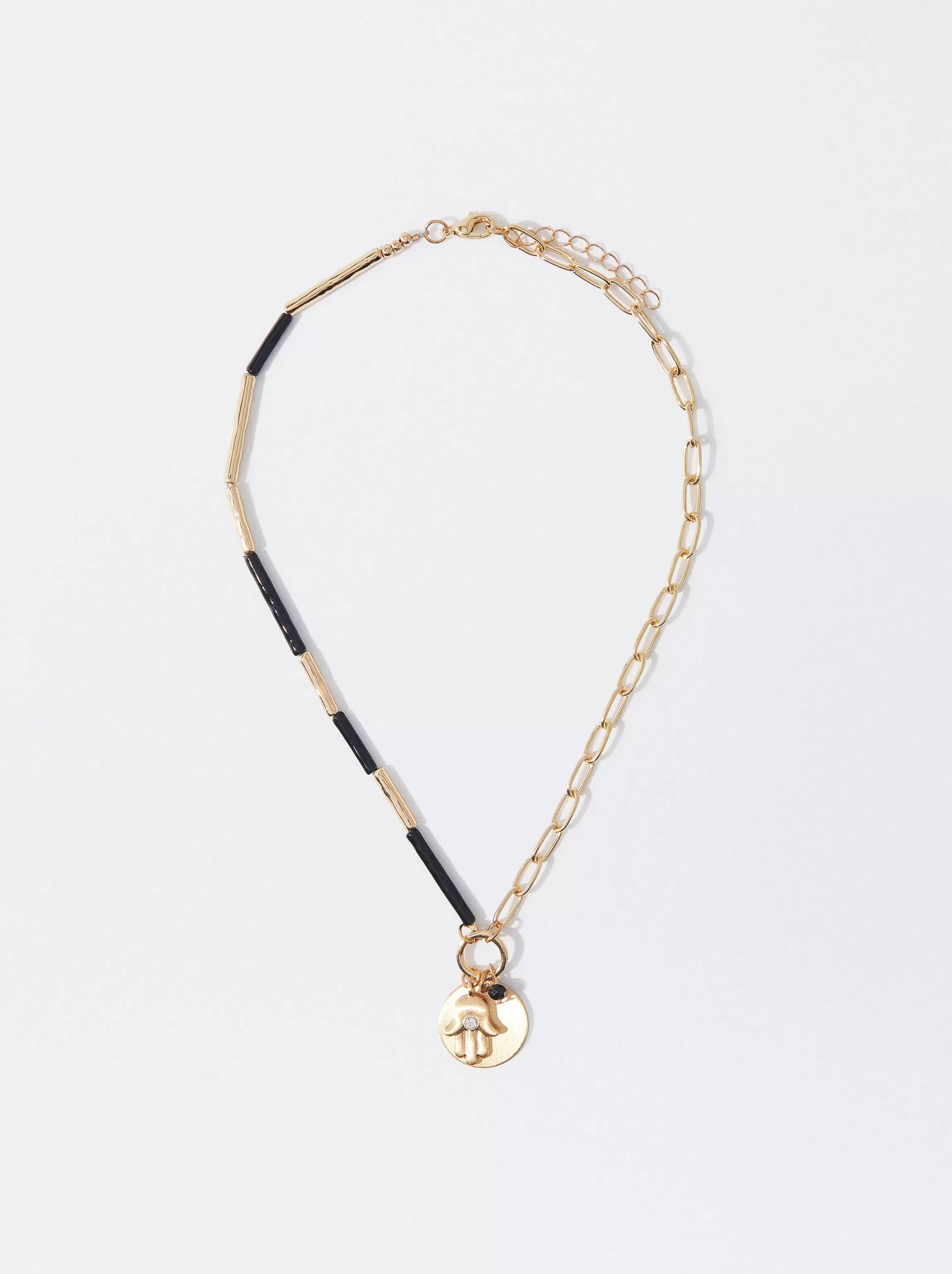 Mujer PARFOIS Collares cortos*Collar Dorado Con Colgante Negro