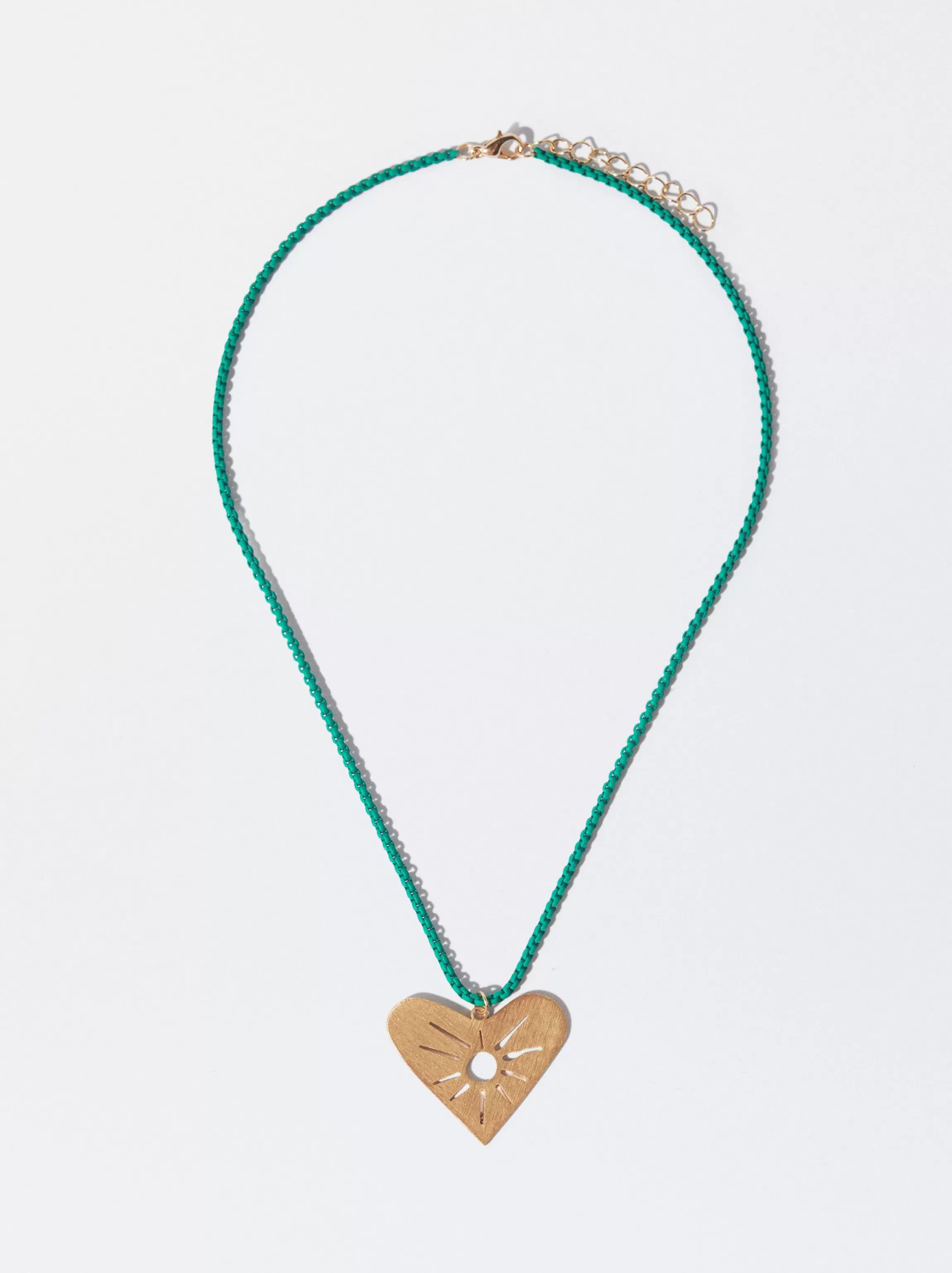 Mujer PARFOIS Collares cortos*Collar Dorado Con Colgante Verde