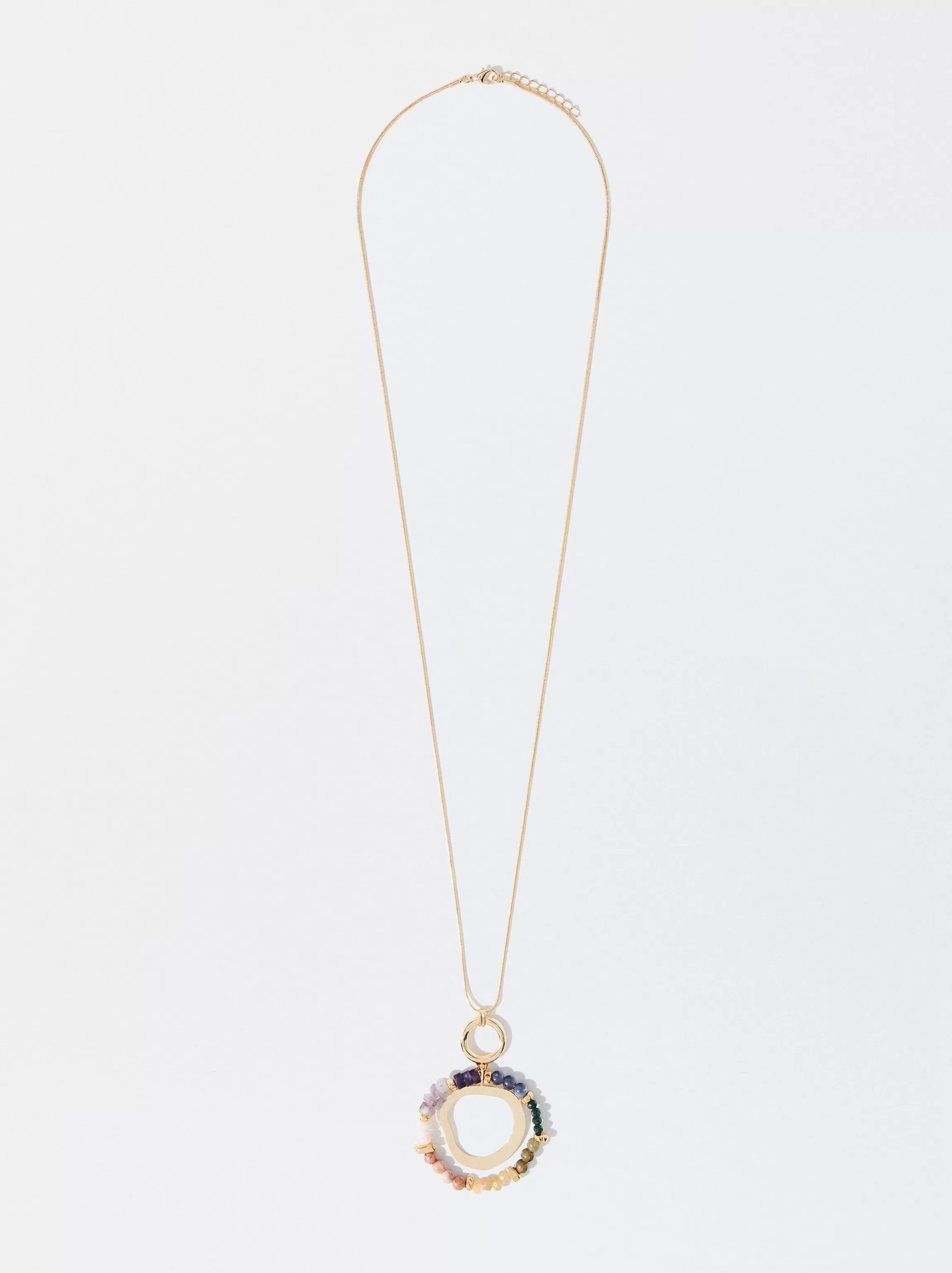 Mujer PARFOIS Collares largos*Collar Dorado Con Colgante Multicolor Multicor