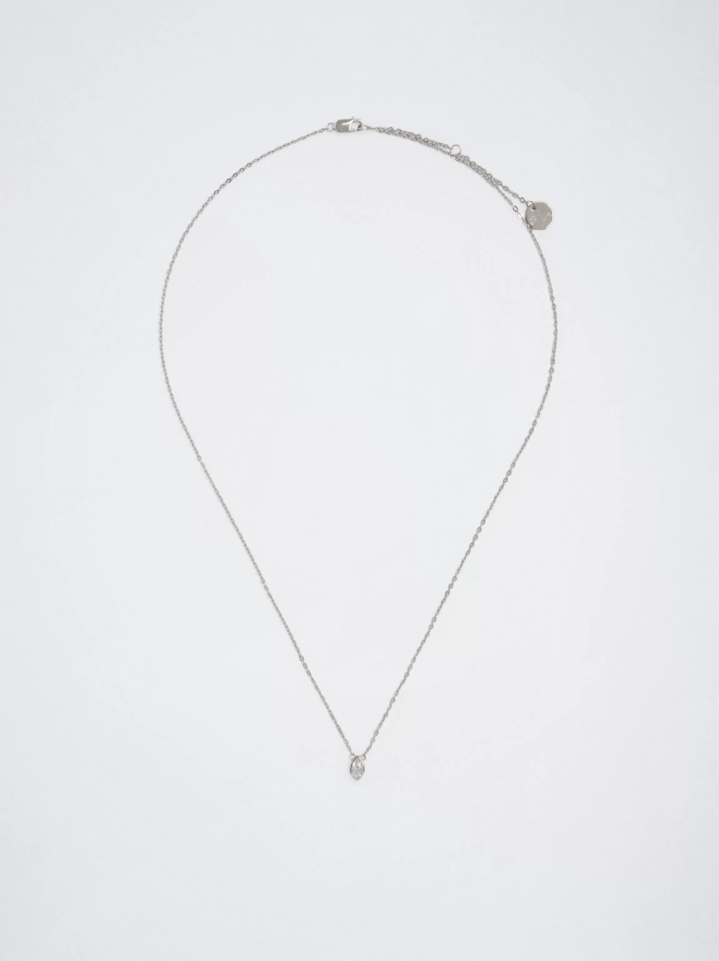 Mujer PARFOIS Collares cortos*Collar Plata 925 Con Circonitas Plateado