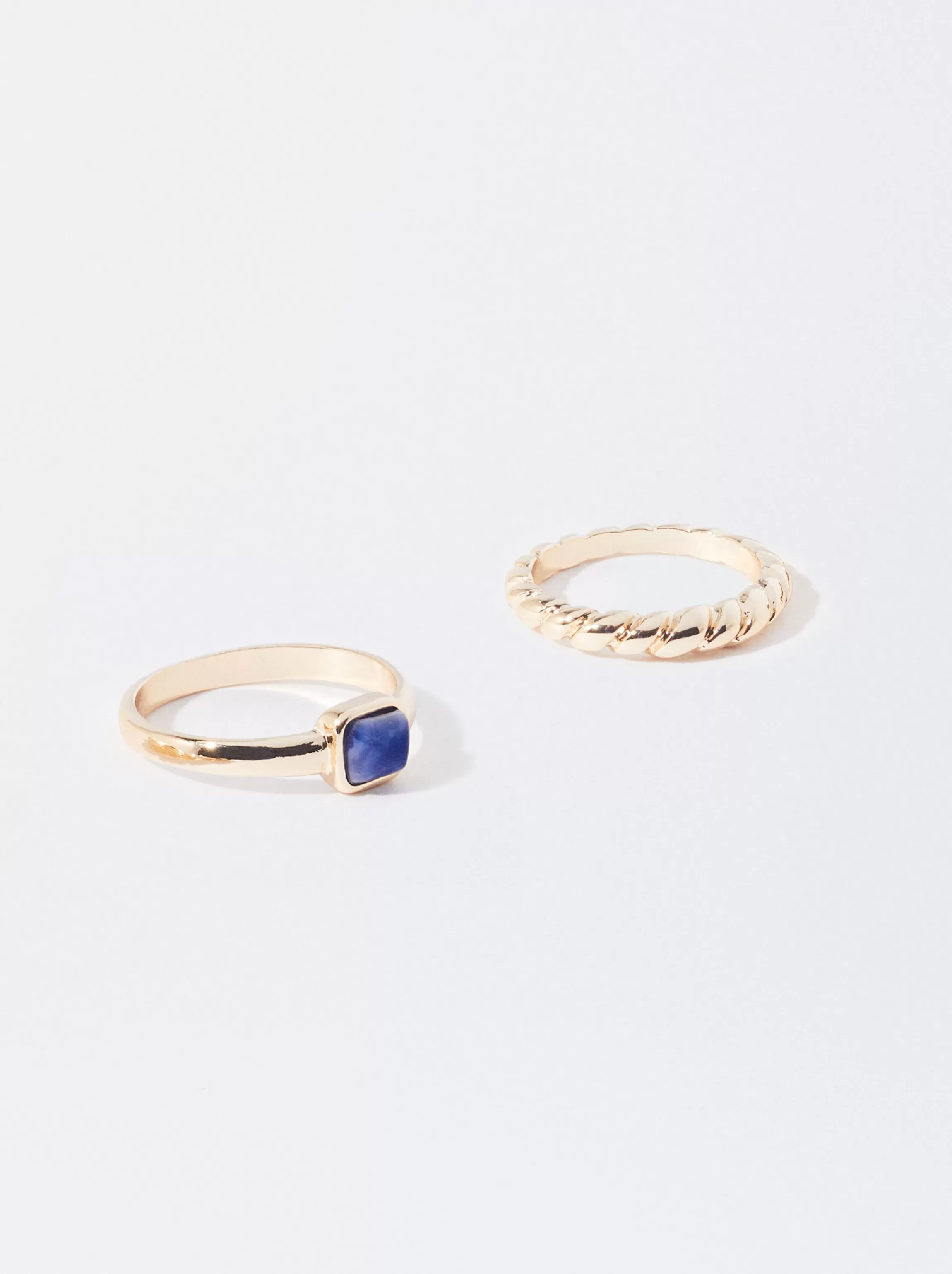 Mujer PARFOIS Conjunto de Anillos | Anillos*Conjunto De Anillos Con Piedra Azul