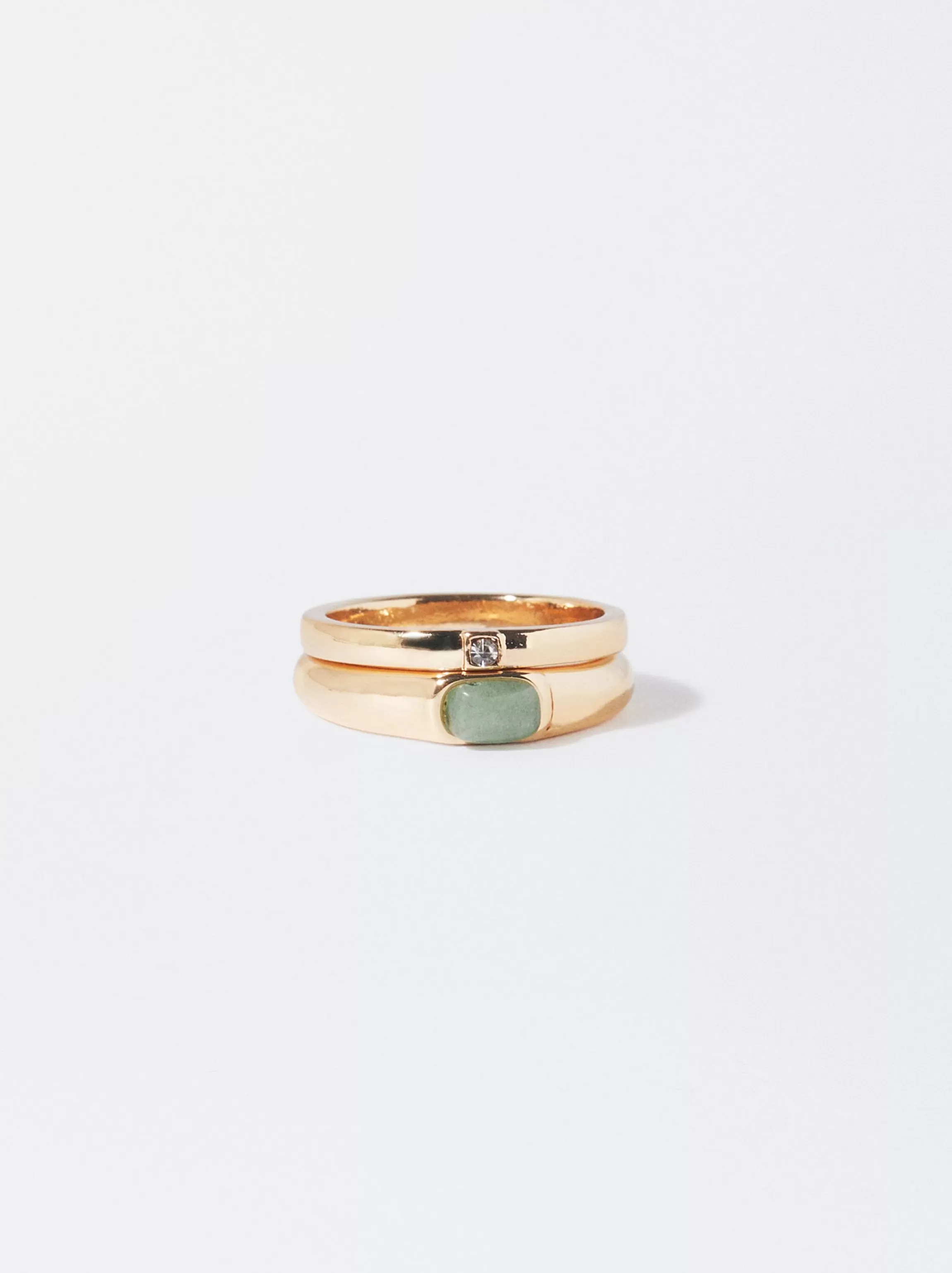 Mujer PARFOIS Anillos*Conjunto De Anillos Con Piedra Verde