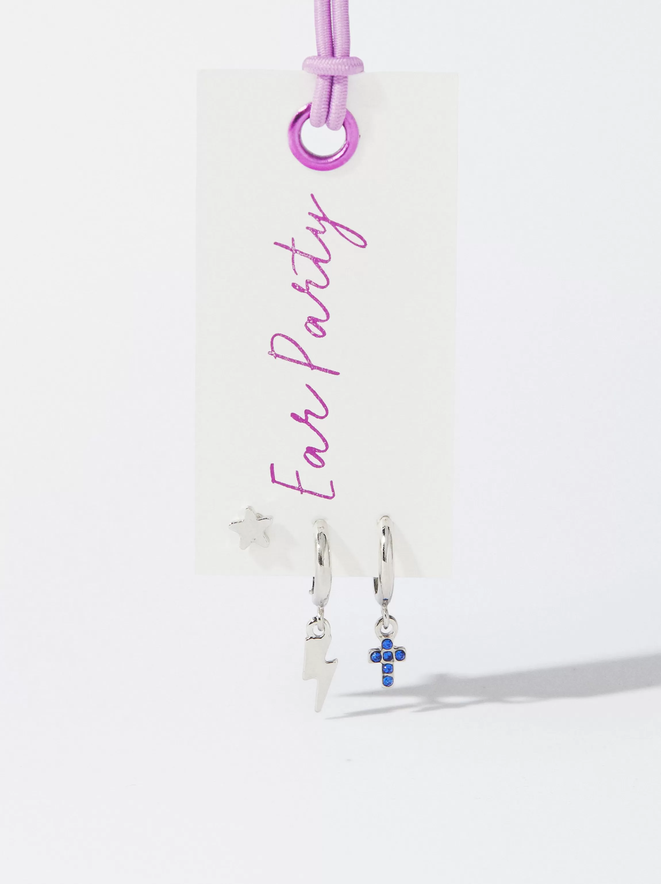 Mujer PARFOIS Pendientes de aro*Conjunto De Aros Con Charms Multicor