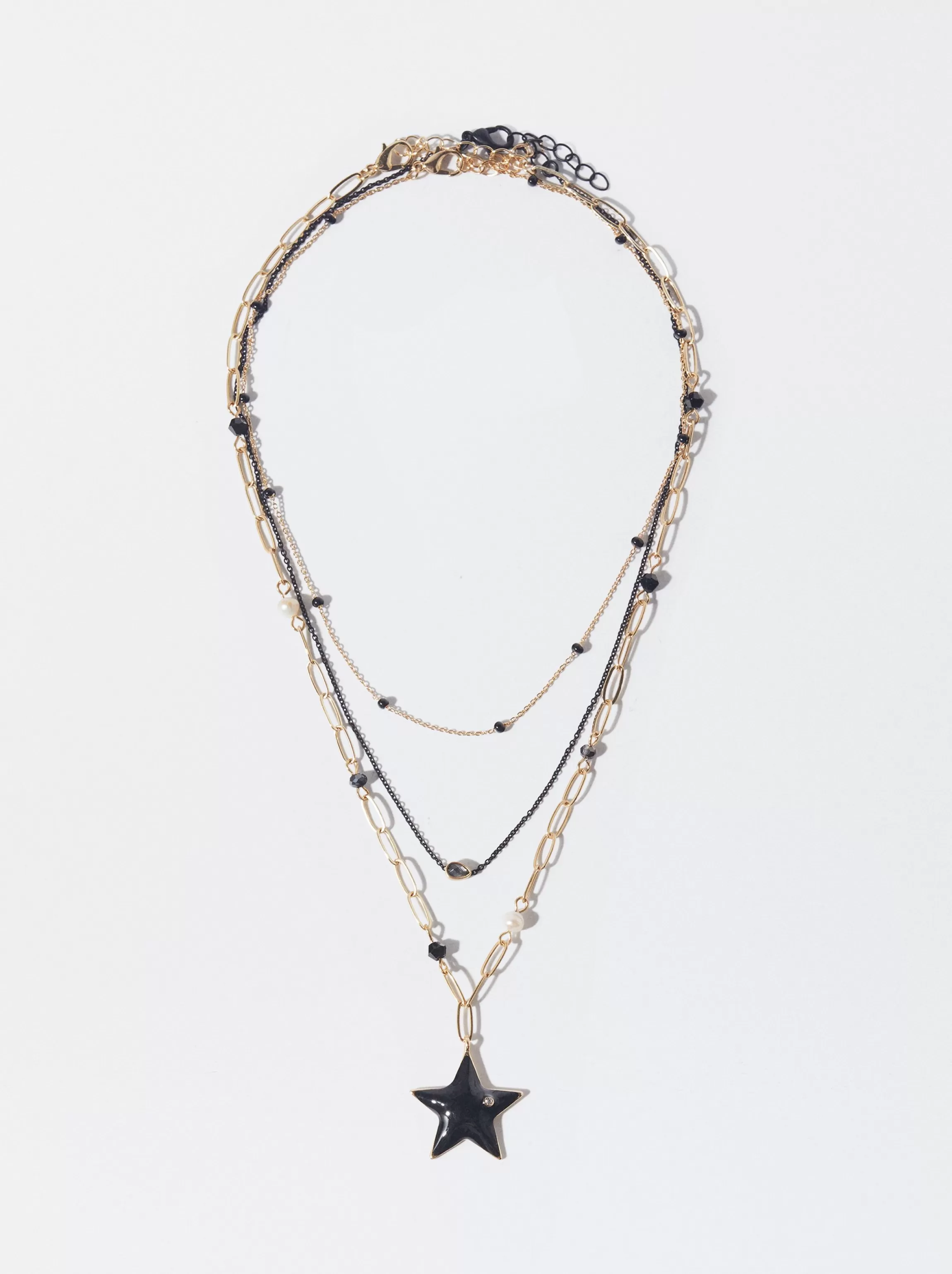 Mujer PARFOIS Conjunto de Collares | Conjuntos*Conjunto De Collares Con Piedra Y Charm Negro