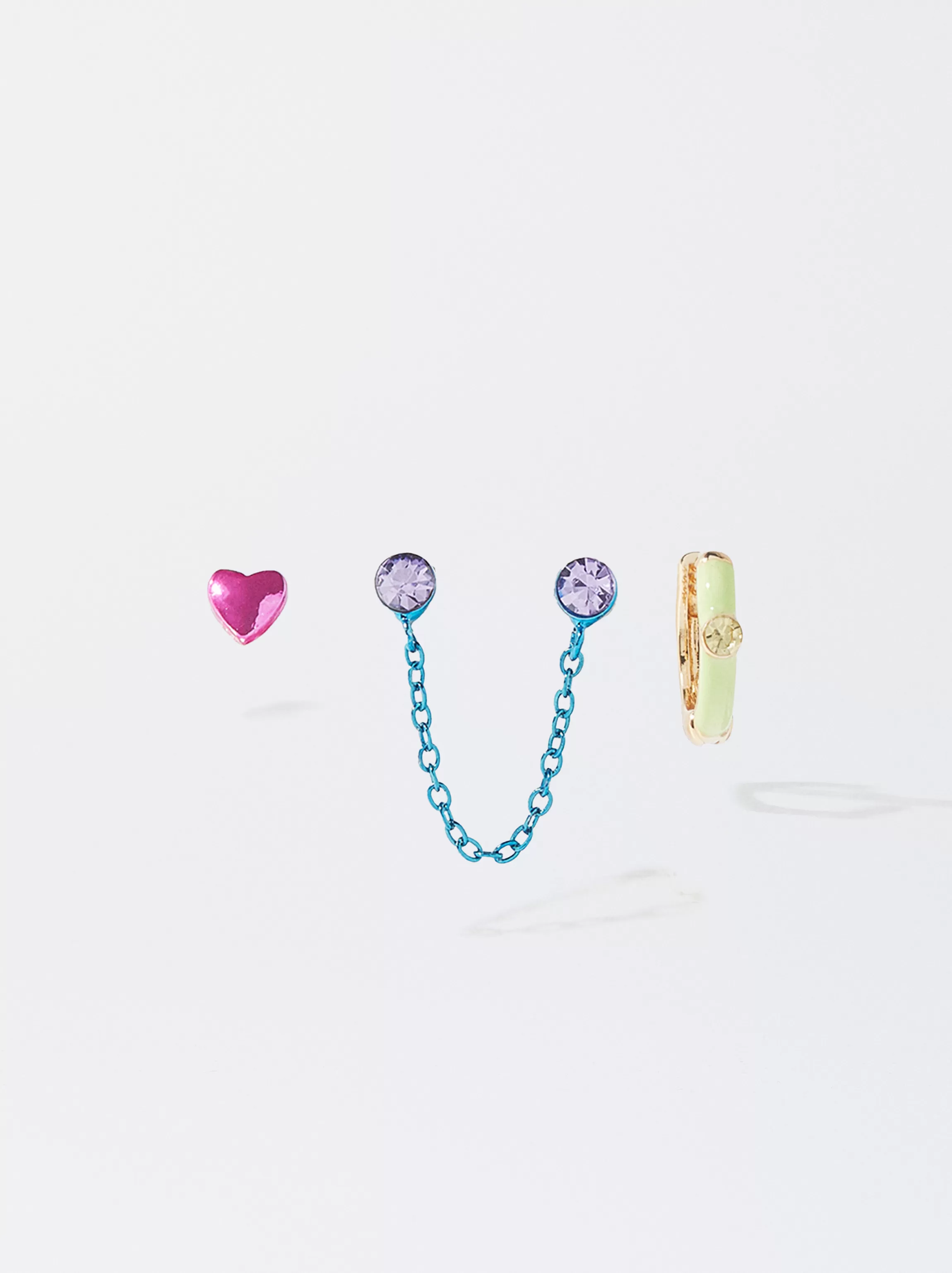 Mujer PARFOIS Conjunto de Pendientes | Pendientes de aro | Conjuntos*Conjunto De Pendientes Esmaltados Multicor