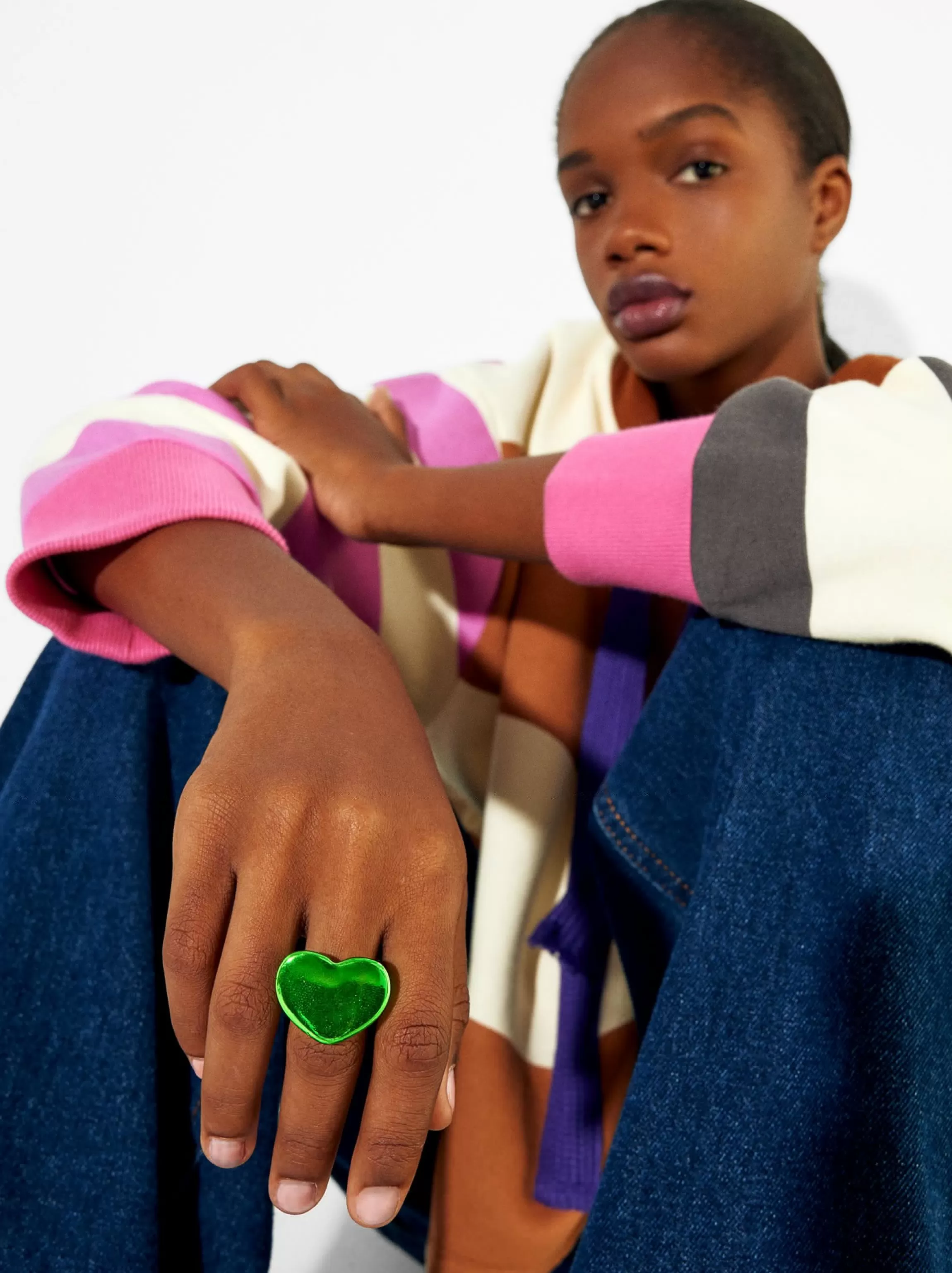 Mujer PARFOIS Anillos*Exclusivo Online - Anillo Corazón Metalizado Verde