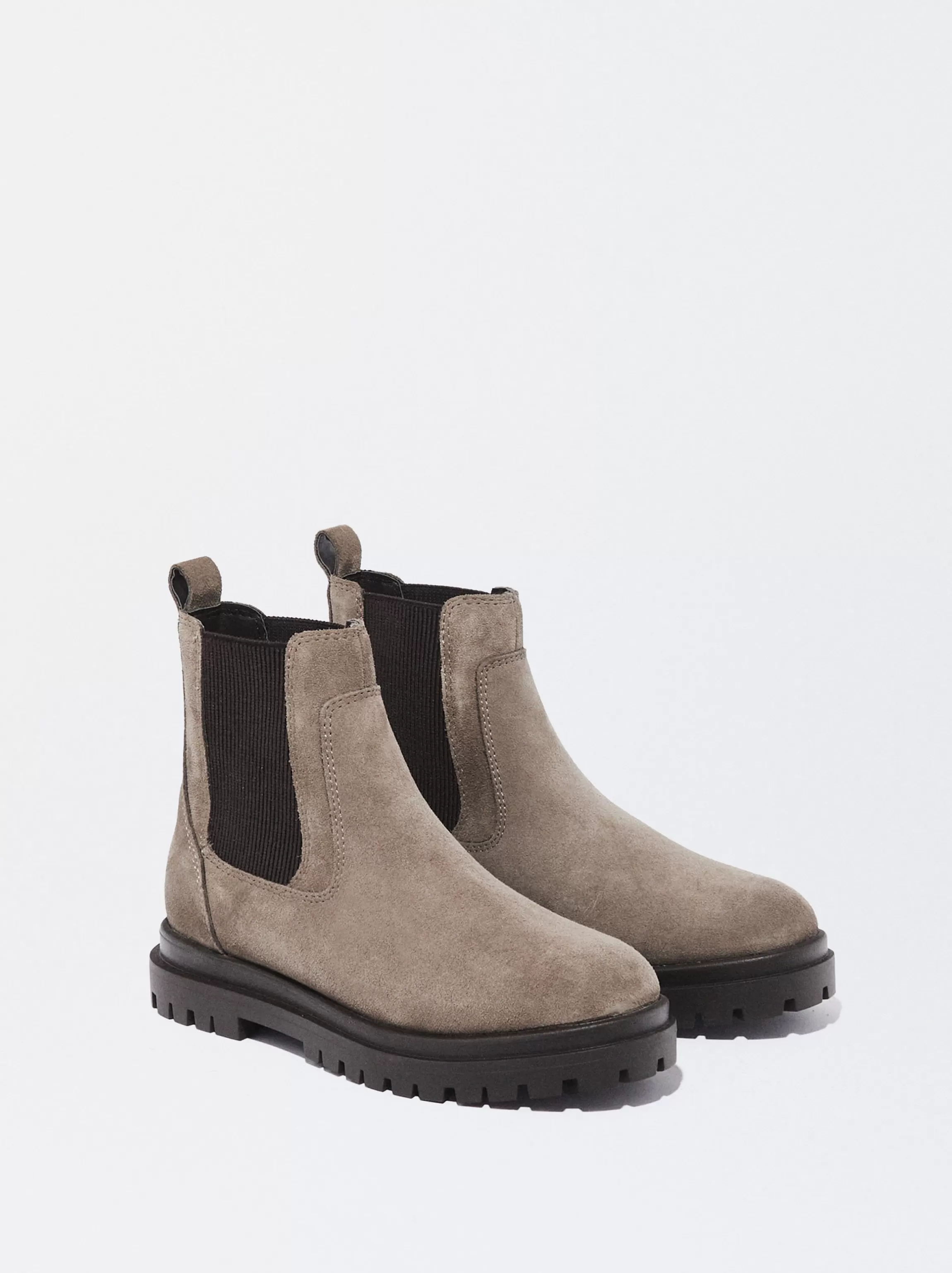 Mujer PARFOIS Botas y Botines*Exclusivo Online - Botín Plano De Piel Beige