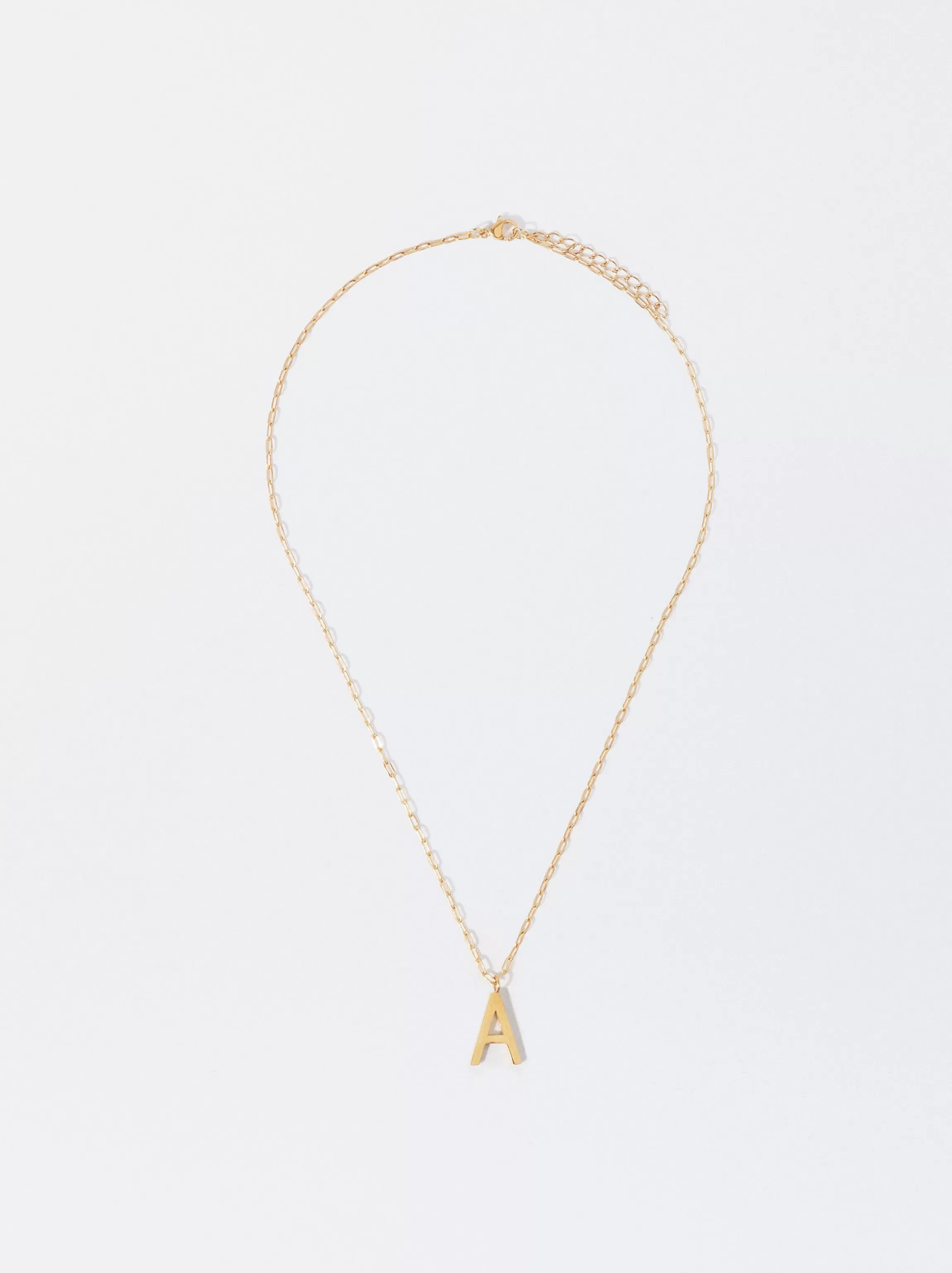 Mujer PARFOIS Collares cortos*Exclusivo Online - Collar De Letras De Acero Dorado