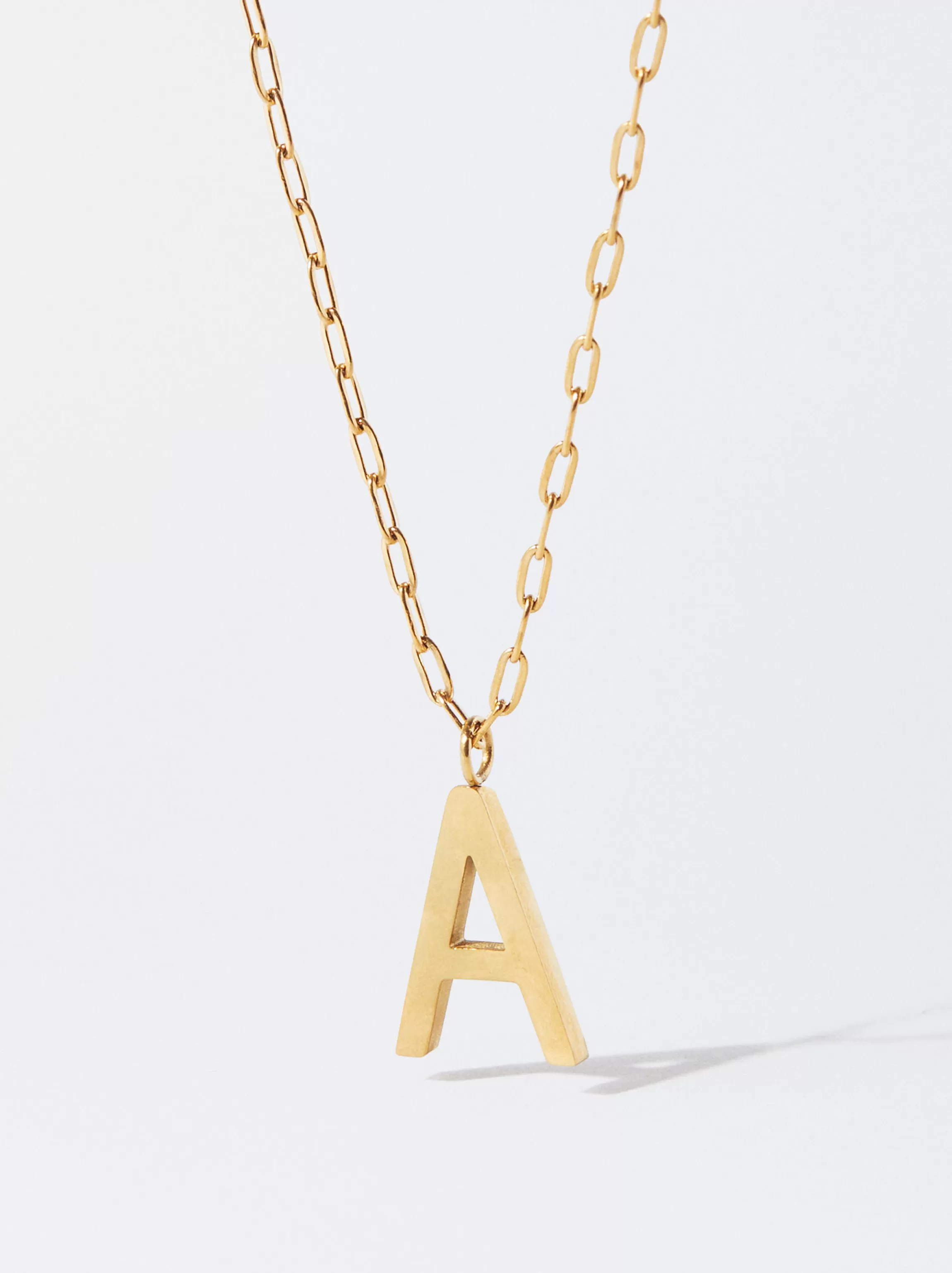 Mujer PARFOIS Collares cortos*Exclusivo Online - Collar De Letras De Acero Dorado