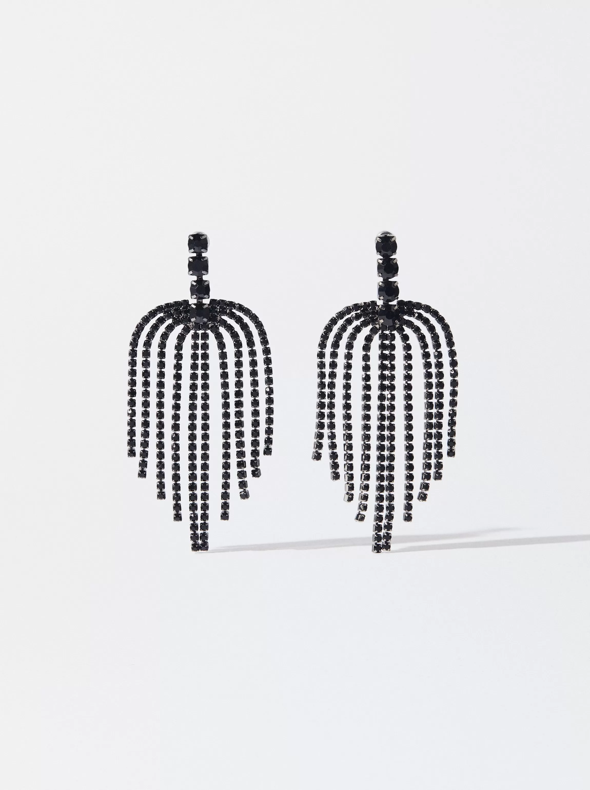 Mujer PARFOIS Pendientes largos*Exclusivo Online - Pendientes Largos Con Cristales Negro