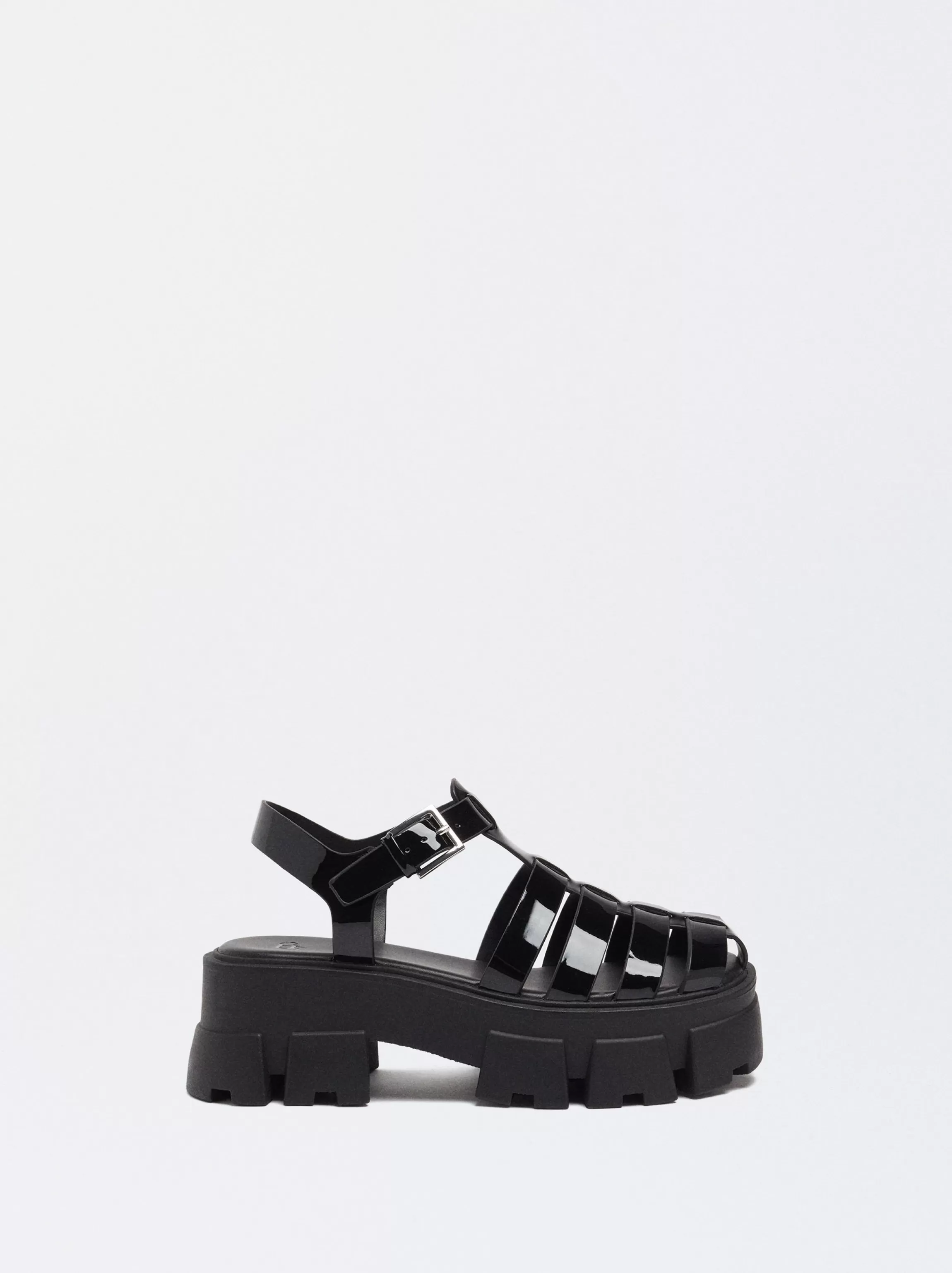 Mujer PARFOIS Sandalias | Zapatos de Tacón*Exclusivo Online - Sandalia Cangrejera Plataforma Negro