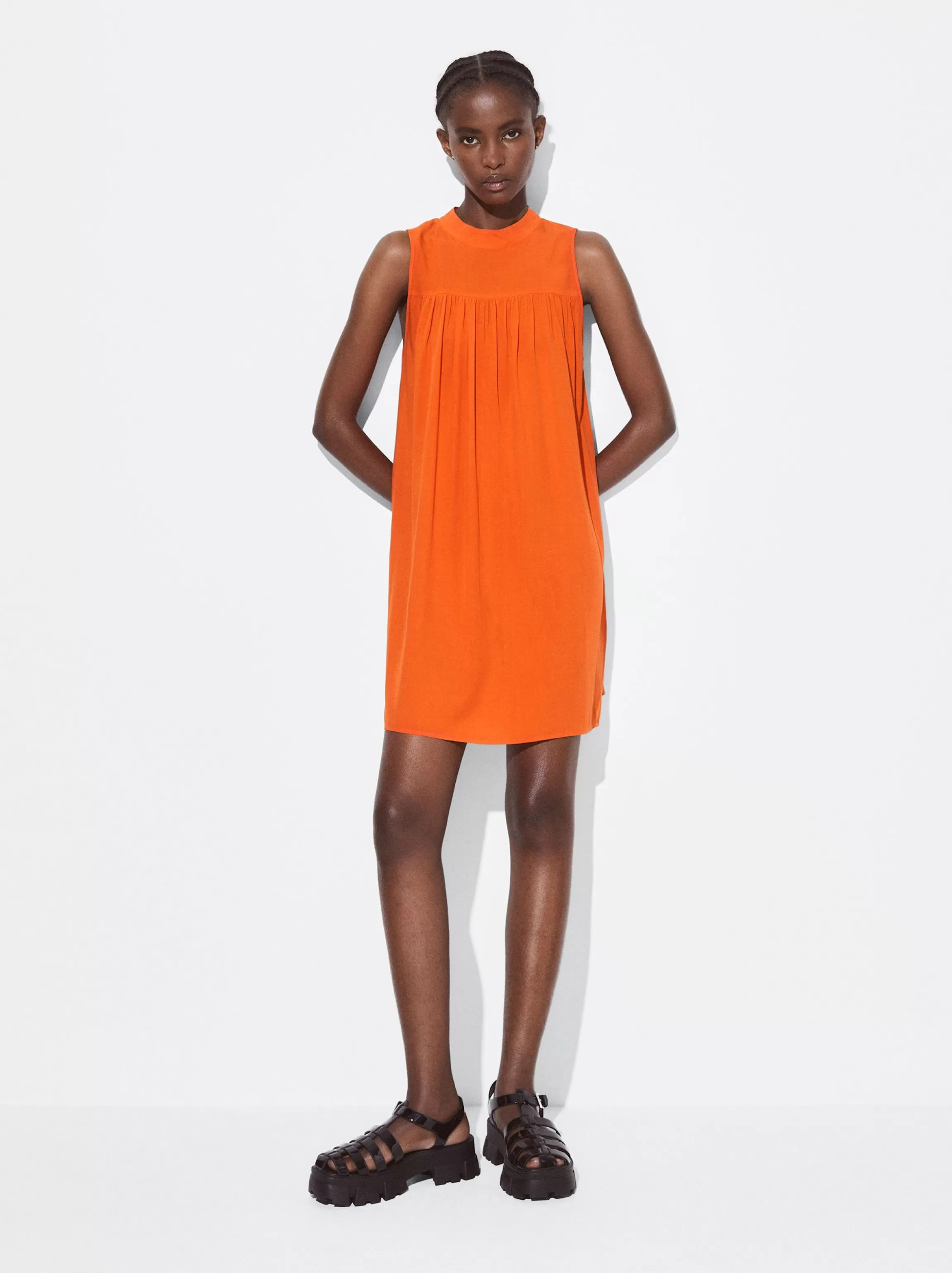 Mujer PARFOIS Vestidos*Exclusivo Online - Vestido Corto Con Volantes Naranja