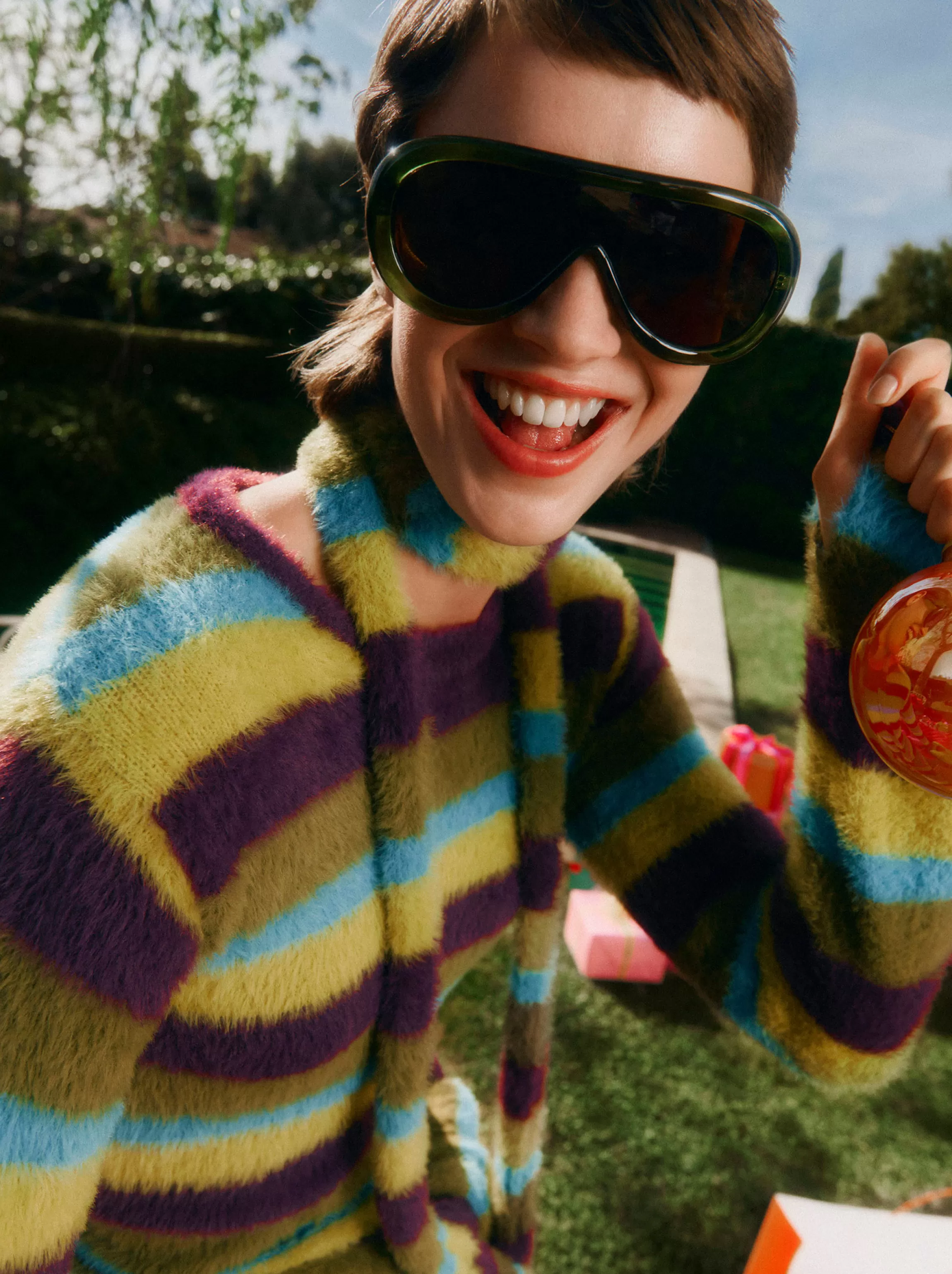 Mujer PARFOIS Gafas de sol de pasta*Gafas De Sol Ovaladas Verde