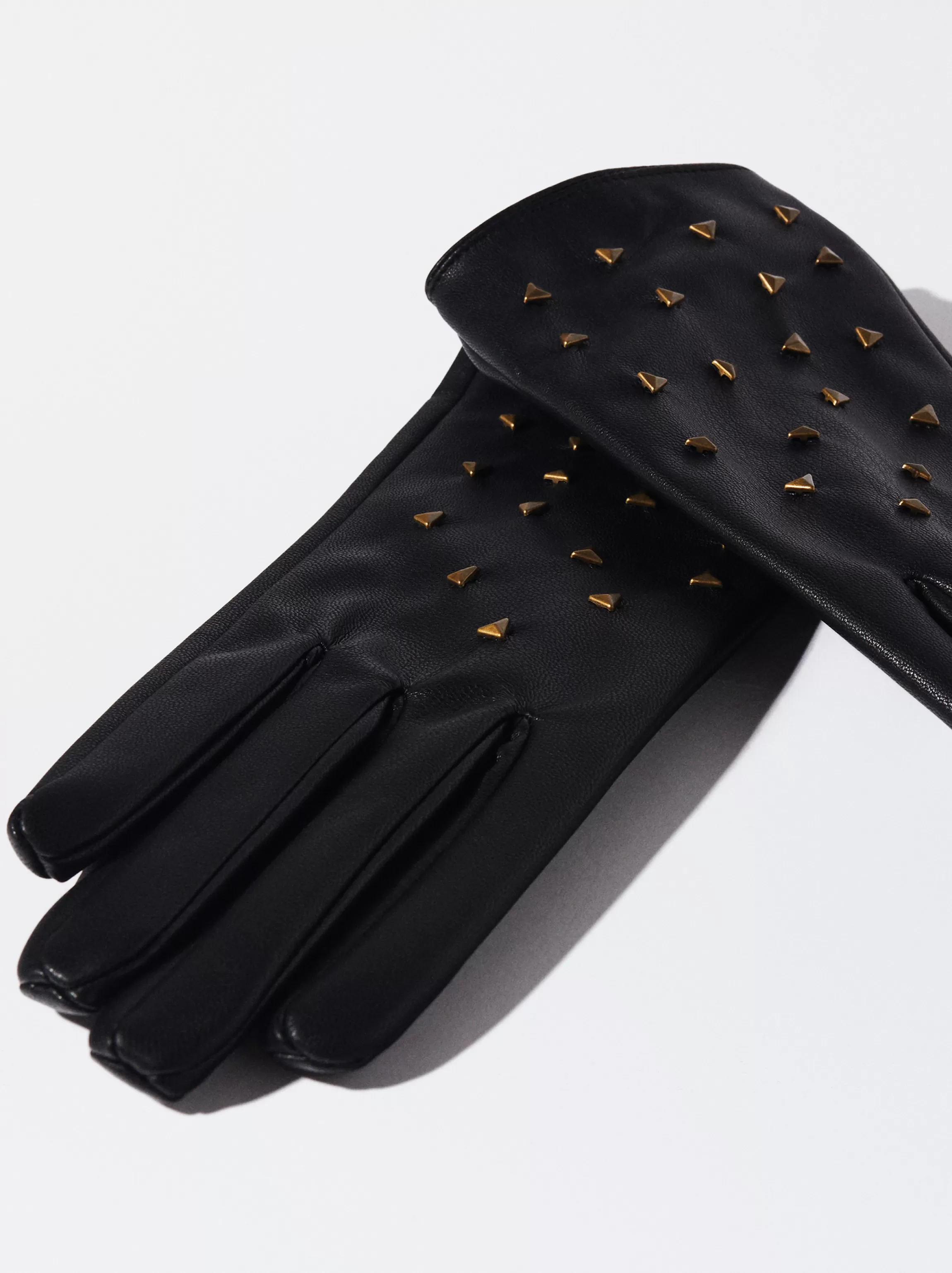 Mujer PARFOIS Guantes*Guantes Con Tachuelas Negro