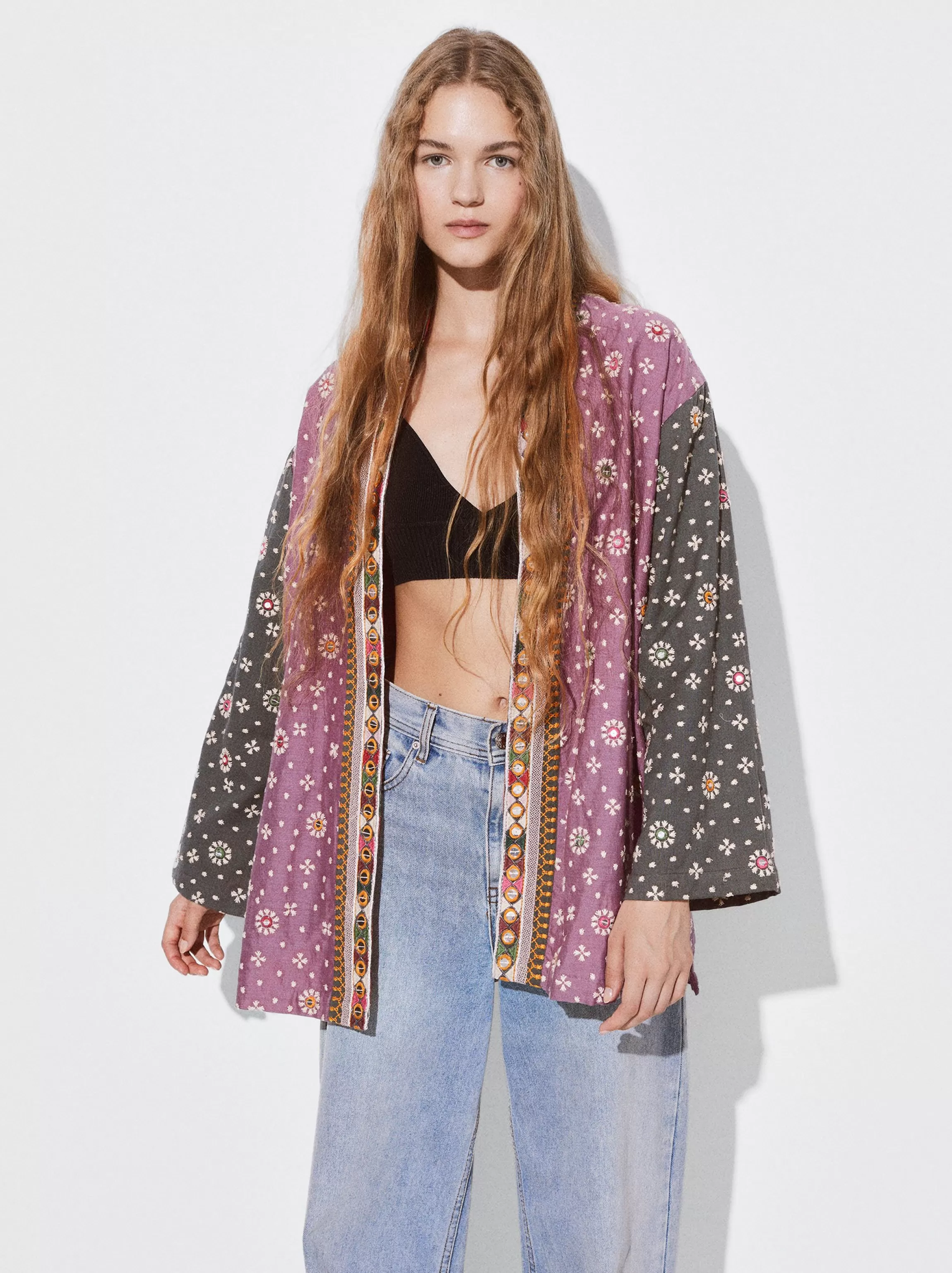 Mujer PARFOIS Ponchos | Ponchos y Kimonos*Kimono Abierto Estampado Multicor