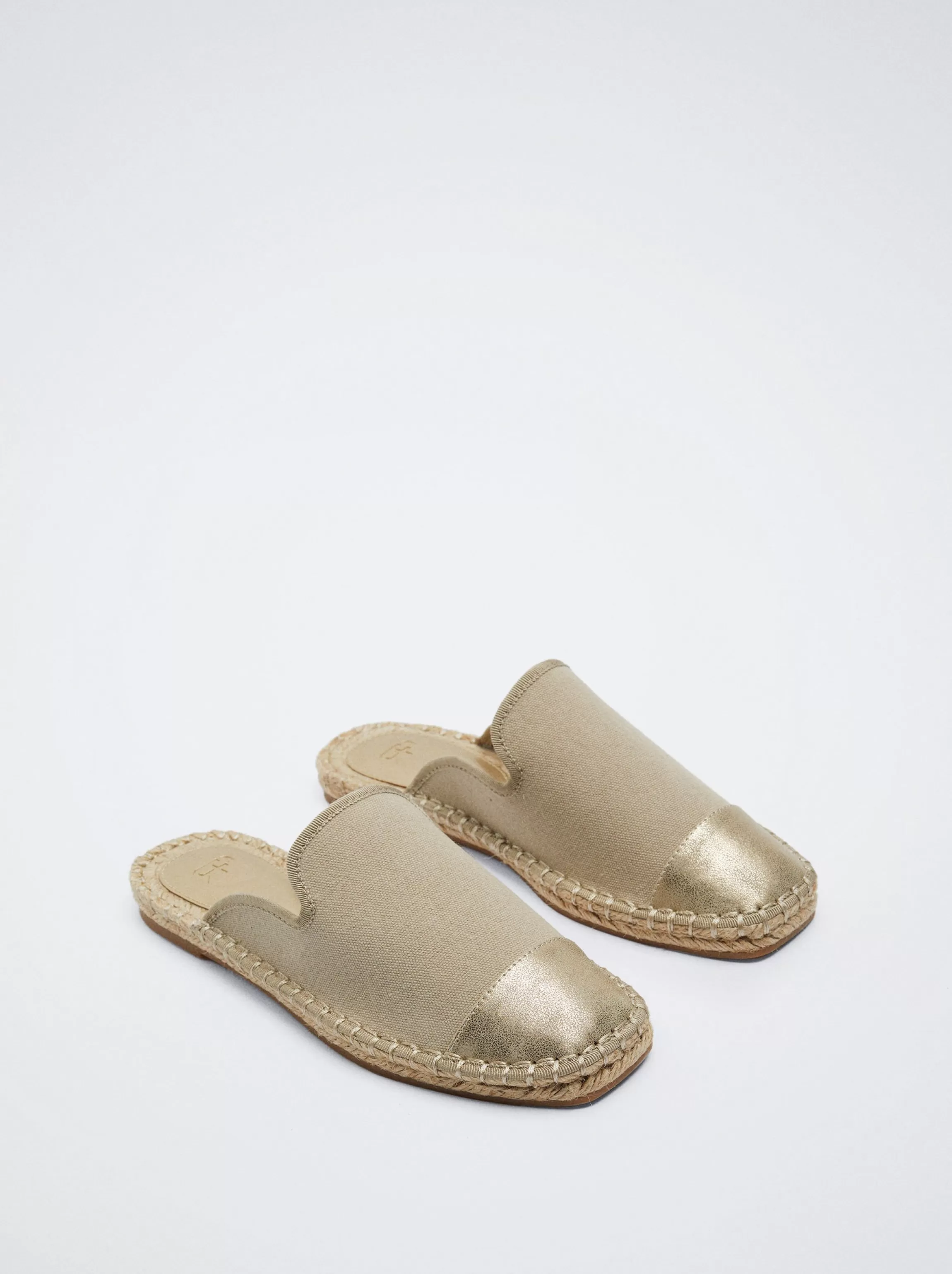 Mujer PARFOIS Sandalias | Zapatos Planos*Mules Yute Bicolor Dorado