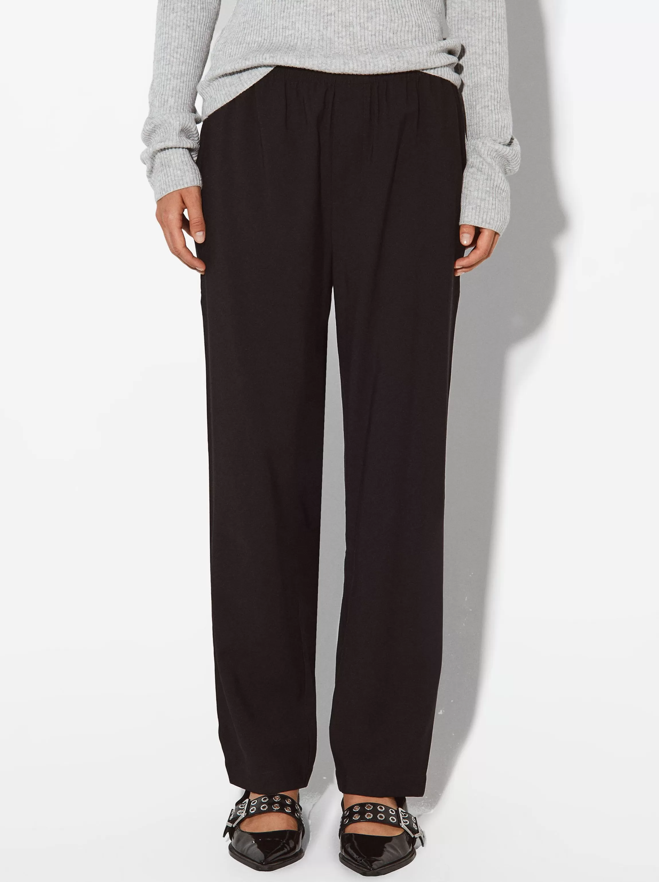 Mujer PARFOIS Pantalones*Pantalón Cintura Elástica Negro