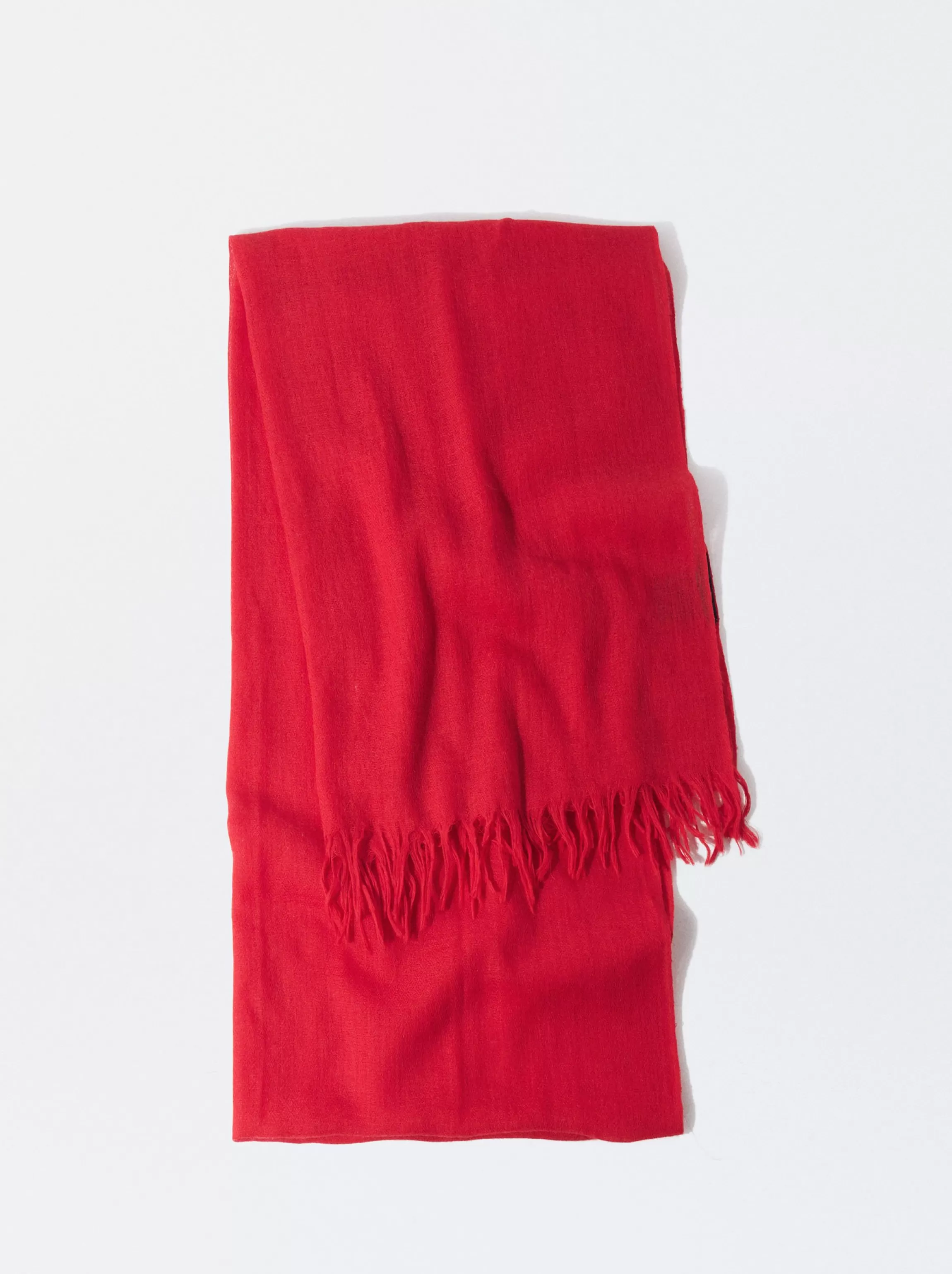 Mujer PARFOIS Básicos | Bufandas*Pashmina 100% Lana Rojo