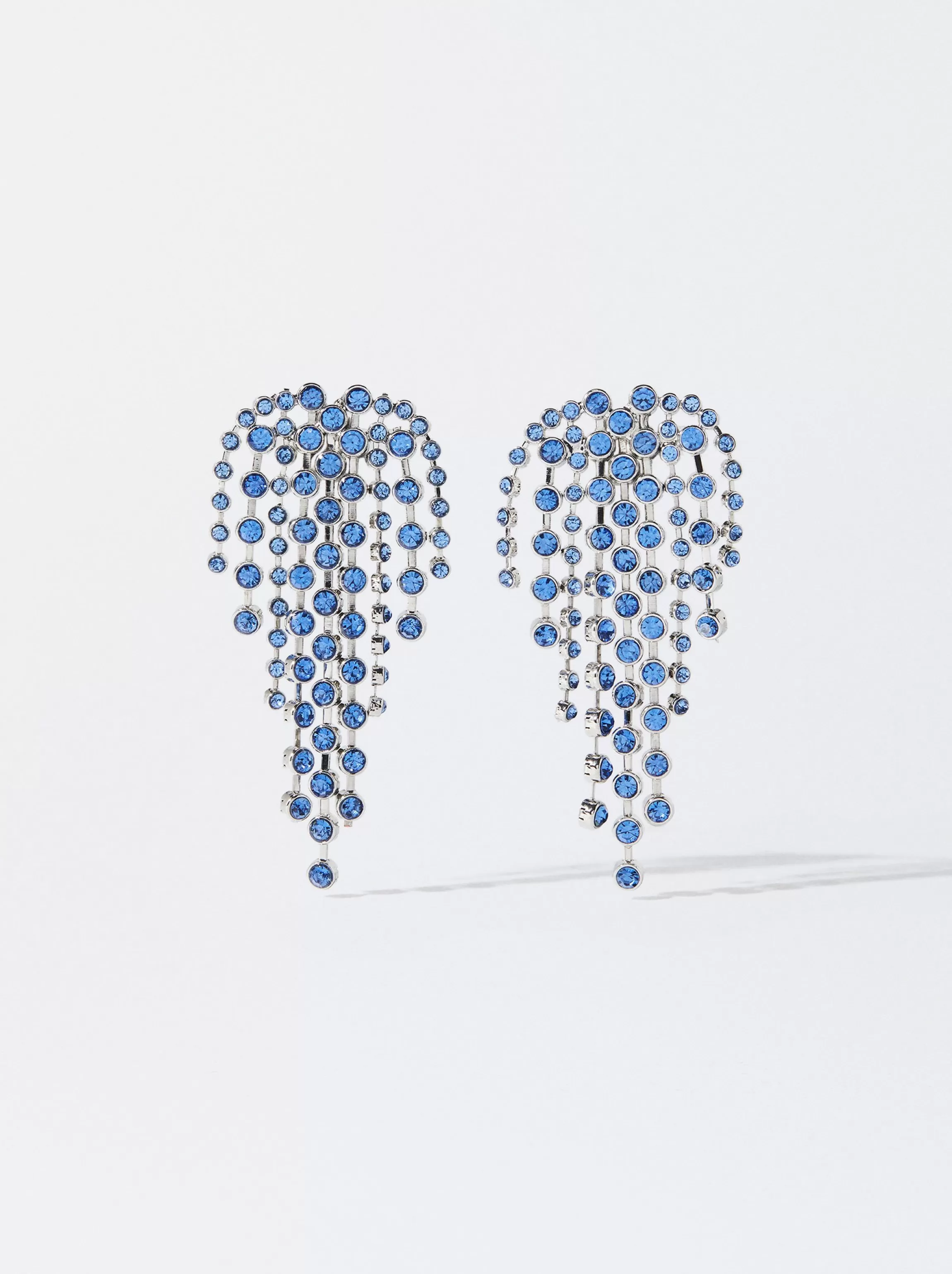 Mujer PARFOIS Trend Collection | Pendientes largos*Pendientes Con Cristales Azul