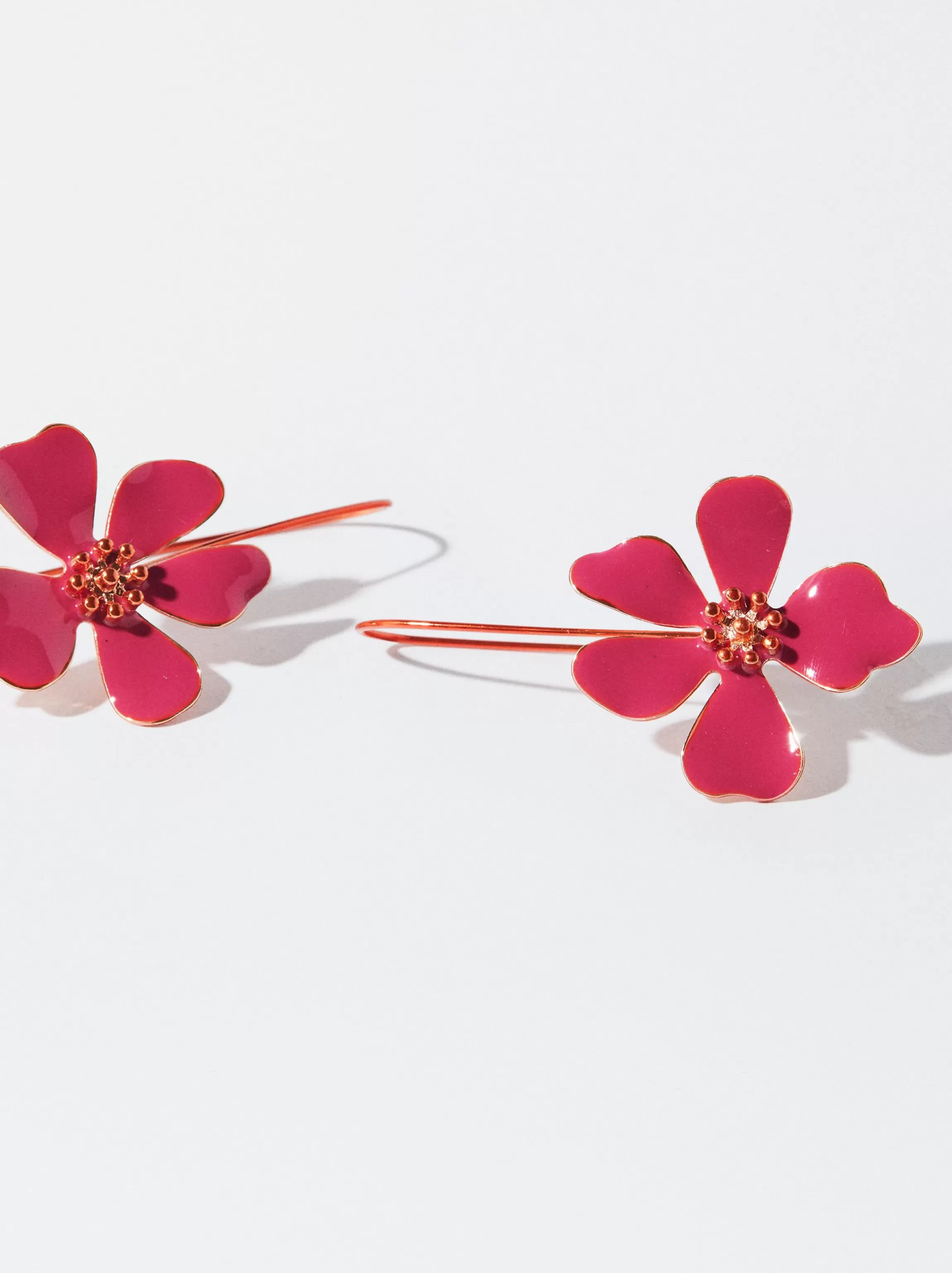 Mujer PARFOIS Trend Collection | Pendientes largos*Pendientes Con Flor Rosa