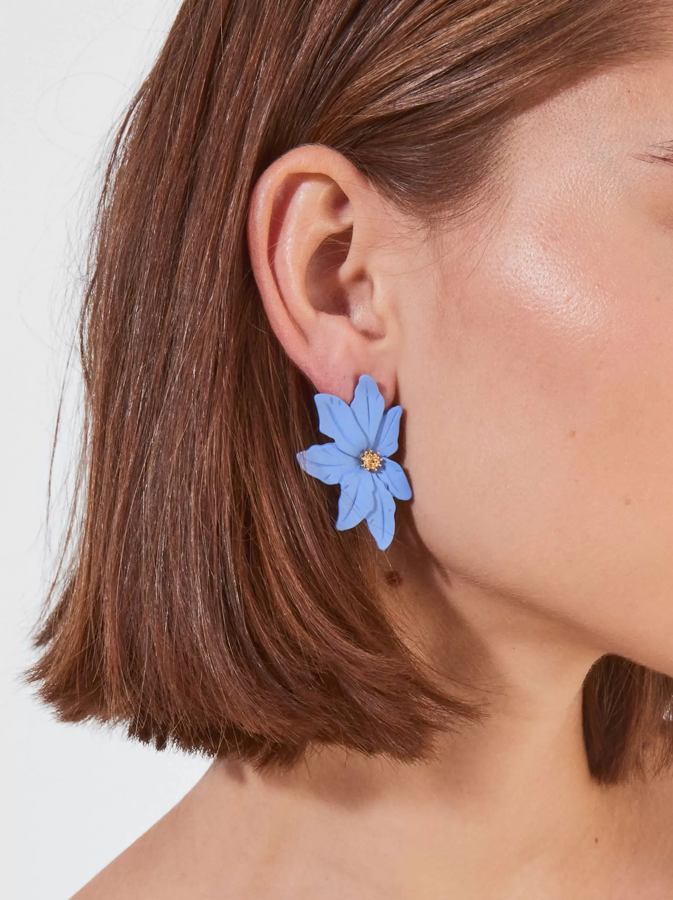 Mujer PARFOIS Trend Collection | Pendientes cortos*Pendientes Con Flor Azul