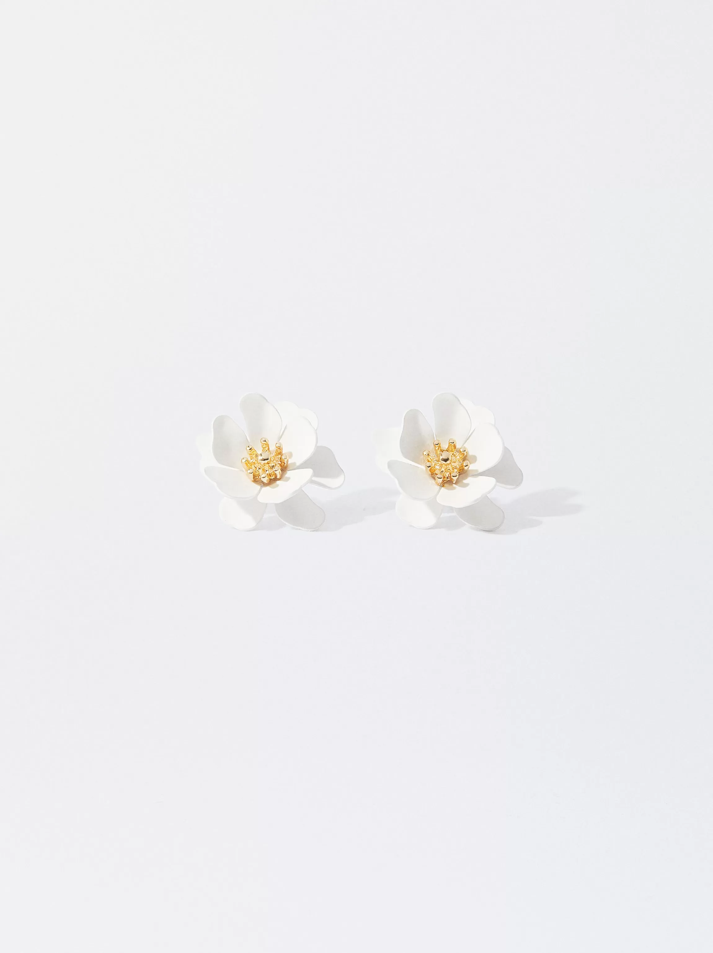 Mujer PARFOIS Trend Collection | Pendientes cortos*Pendientes Con Flor Blanco