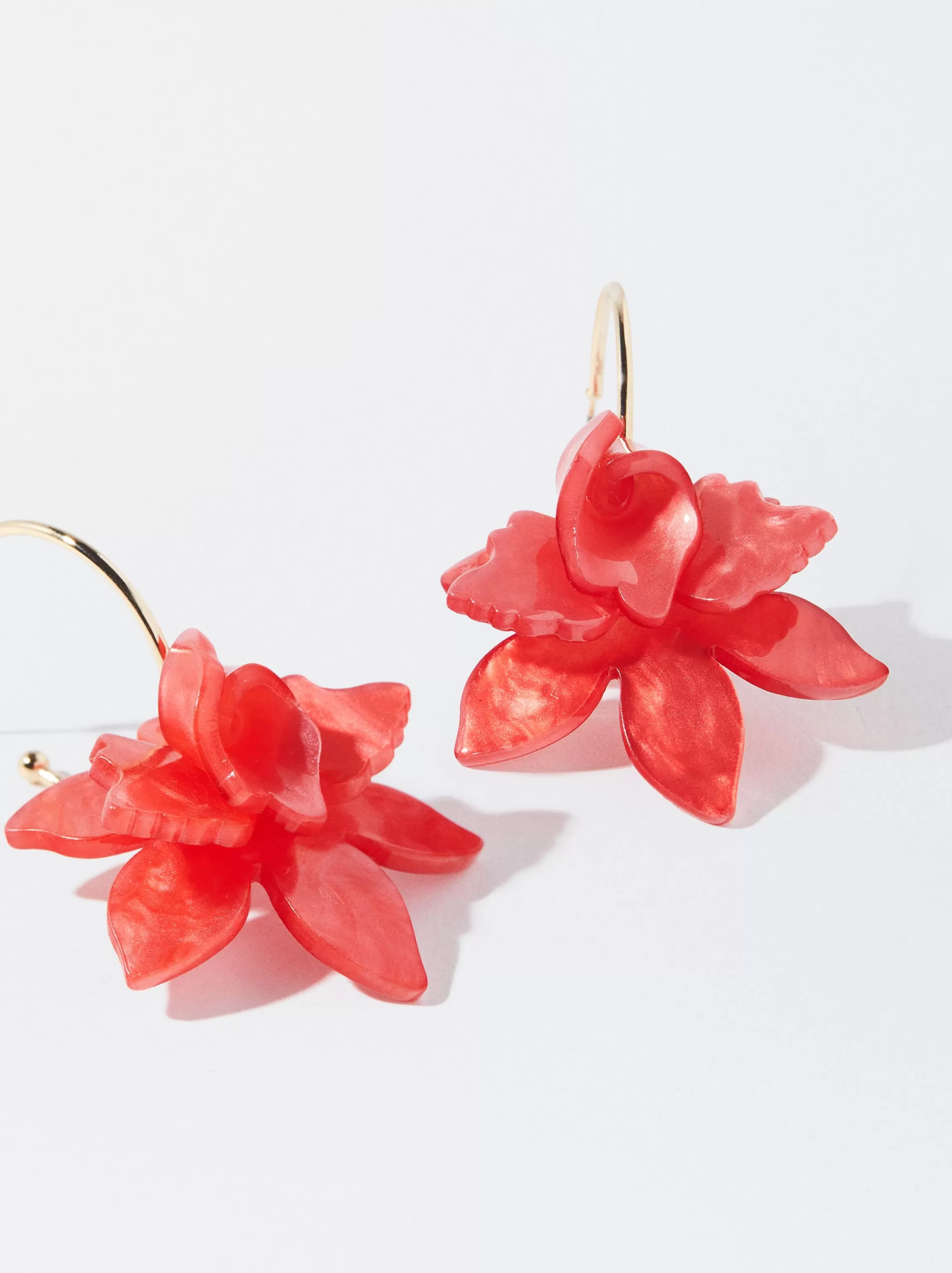 Mujer PARFOIS Trend Collection | Pendientes de aro | Pendientes largos | Pendientes medianos*Pendientes Con Flor Coral